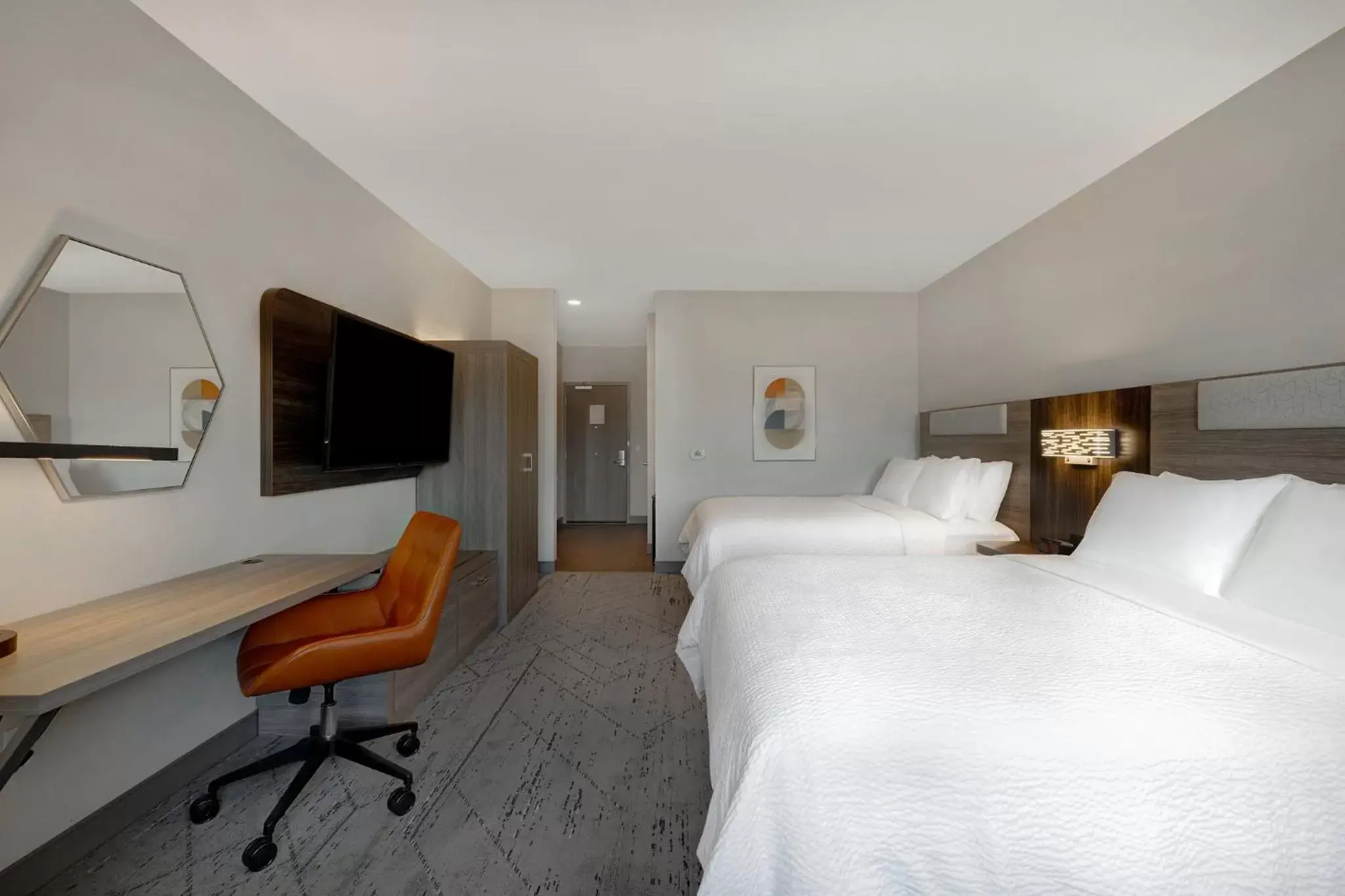 Standard Queen Room with Two Queen Beds and Mobility Accessible Roll-In Shower in Holiday Inn Express - Chino Hills, an IHG Hotel
