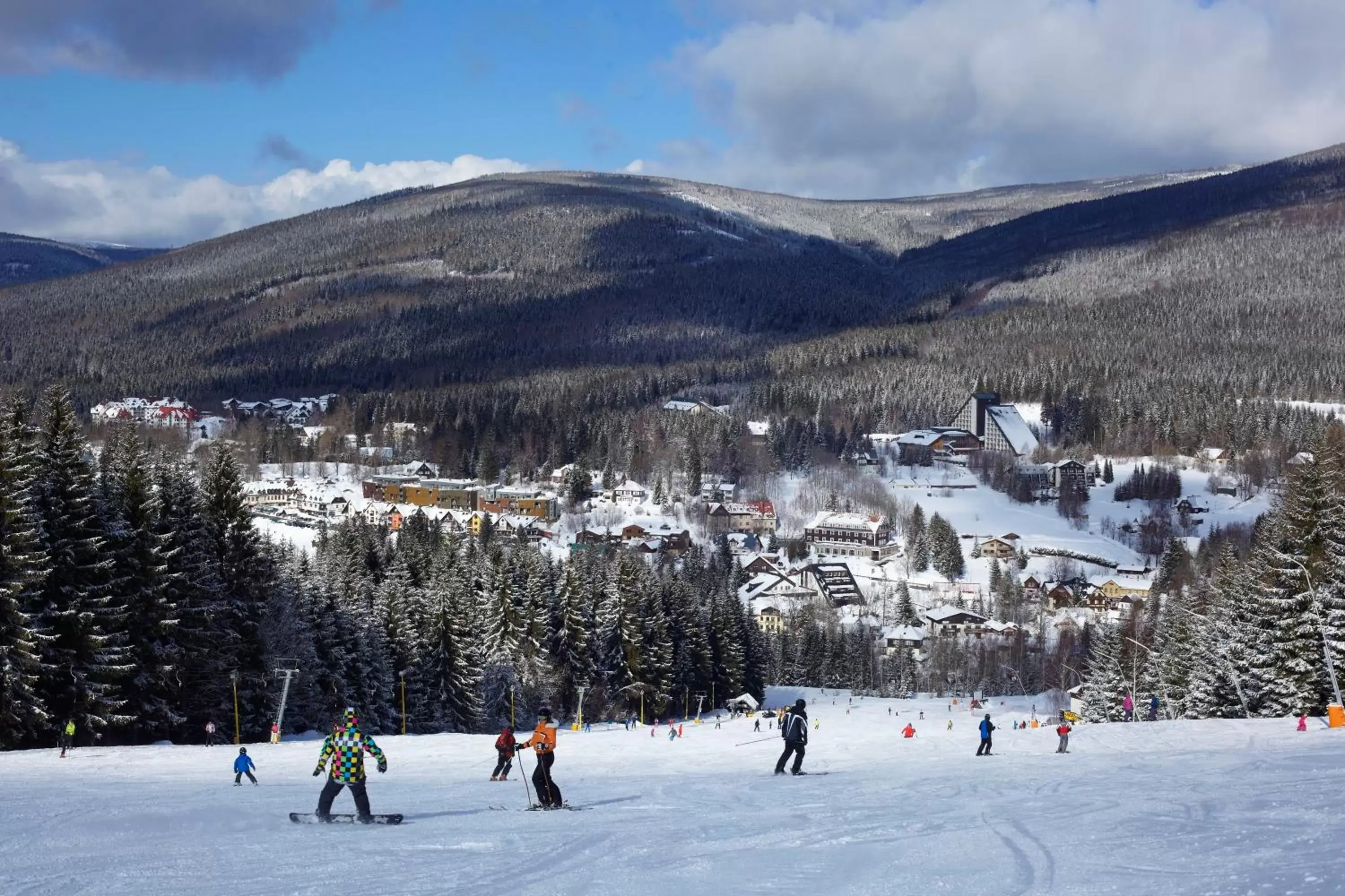 Skiing, Winter in OREA Resort Sklář Harrachov