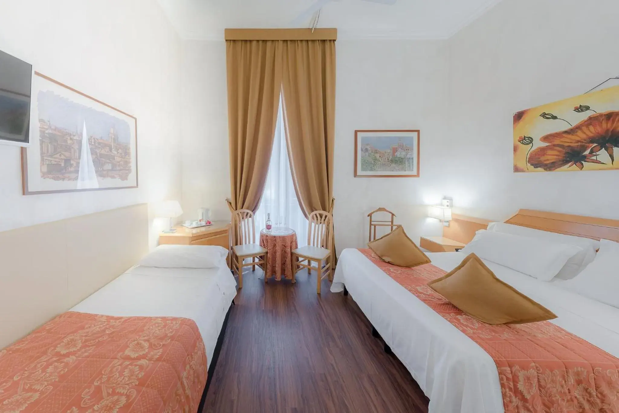Bed in Hotel Giotto Flavia
