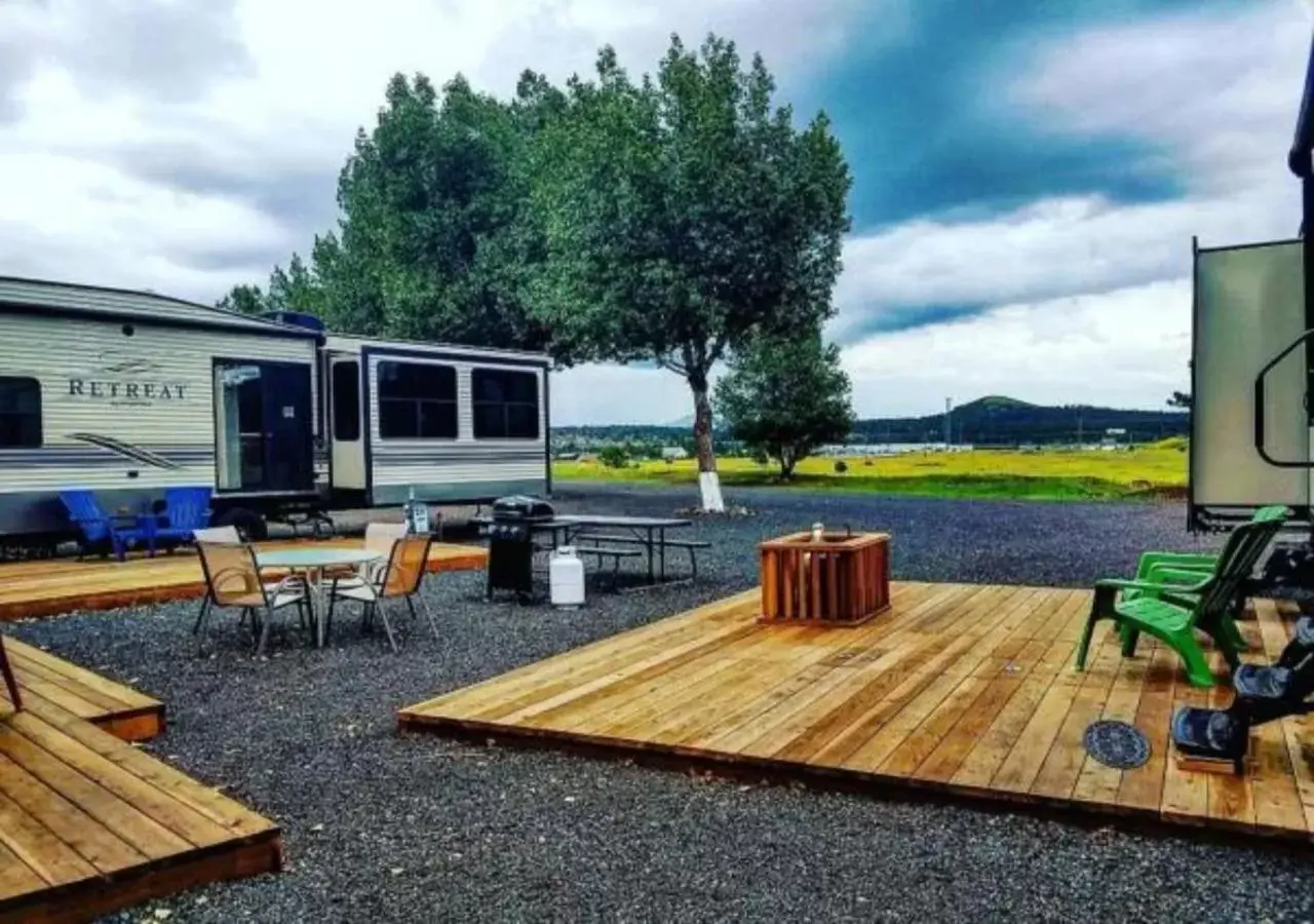 Patio in Grand Canyon RV Glamping