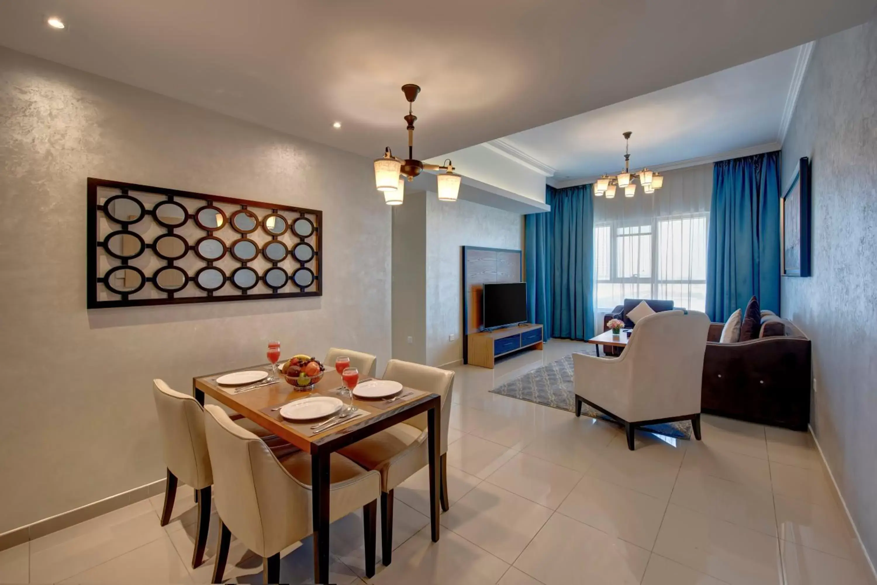 Living room, Dining Area in Class Hotel Apartments