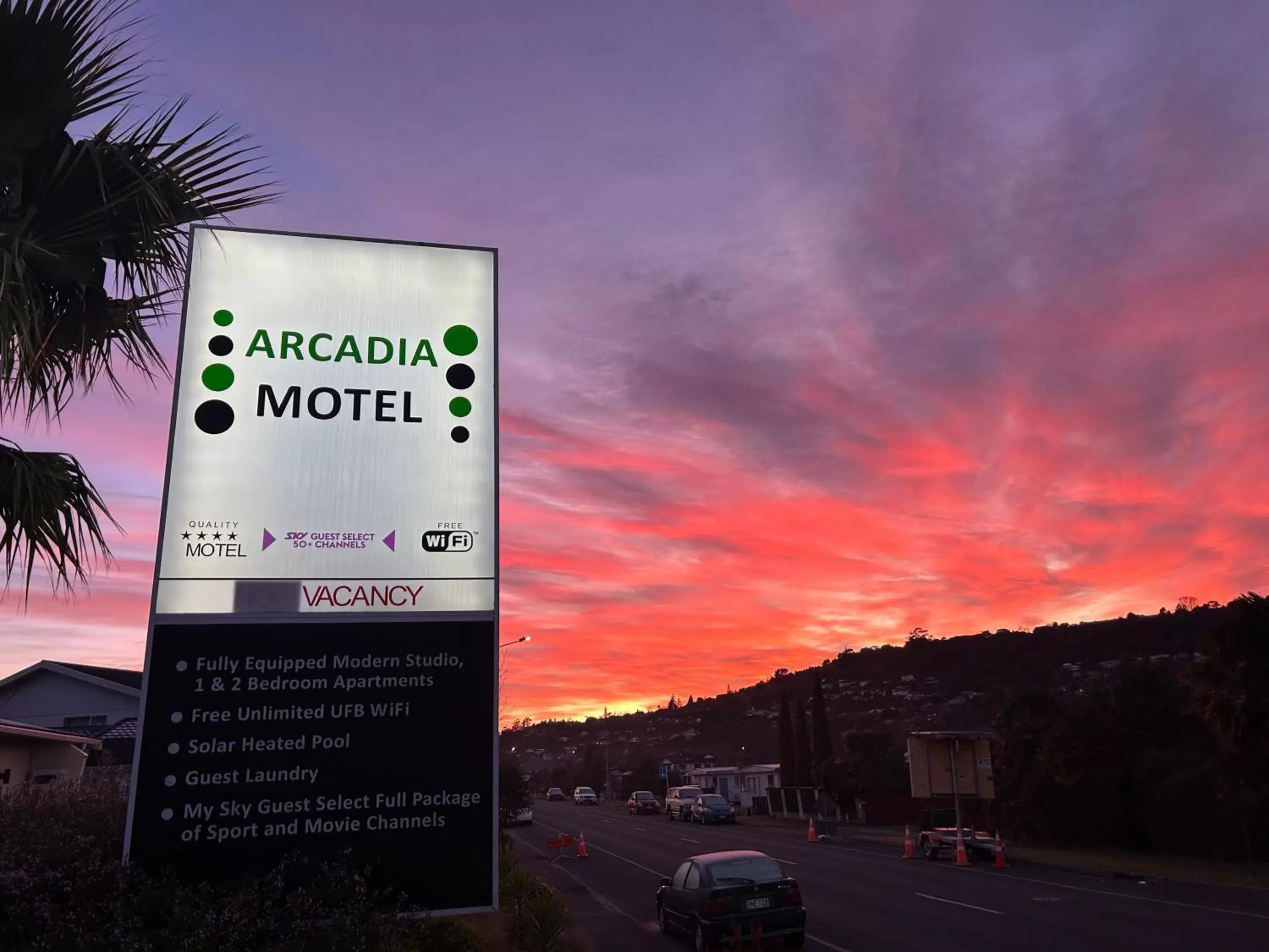 Property logo or sign in Arcadia Motel