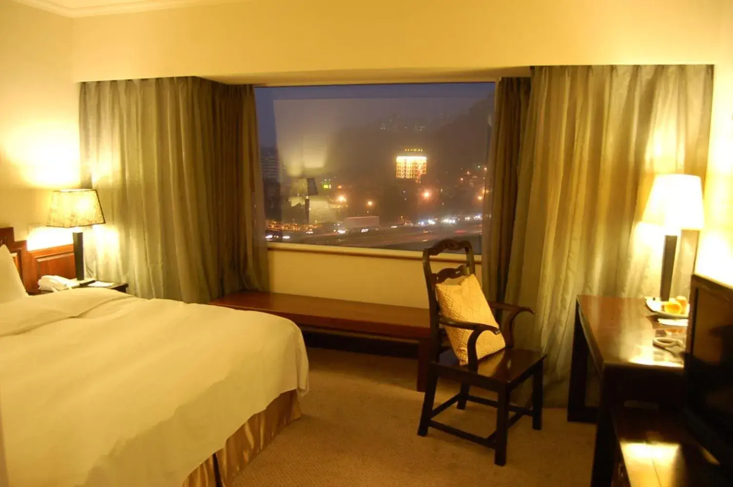 Bed in Beautiful Hotel Taipei
