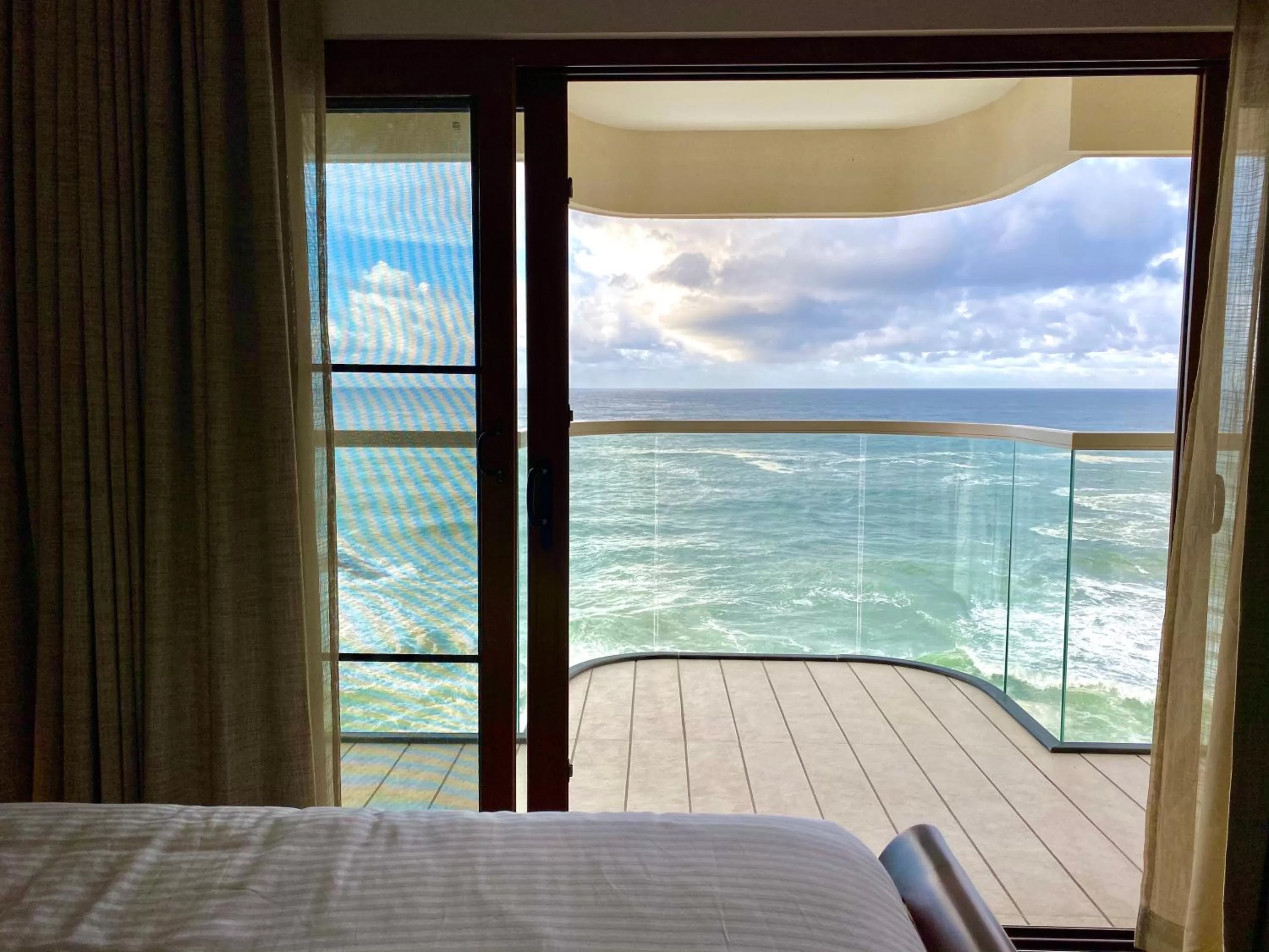 Balcony/Terrace, Bed in Rockholm at the Light House Beach
