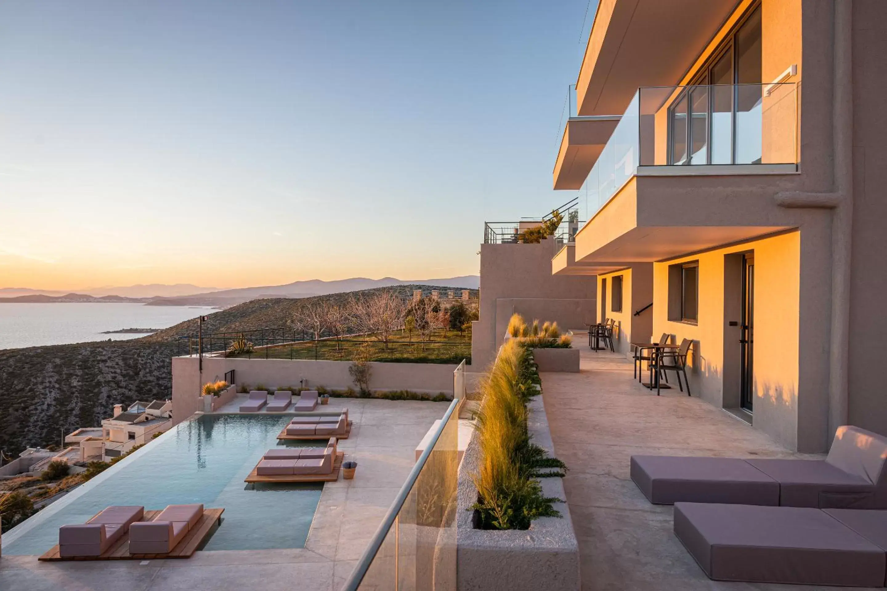 Balcony/Terrace, Swimming Pool in Saronida Hills