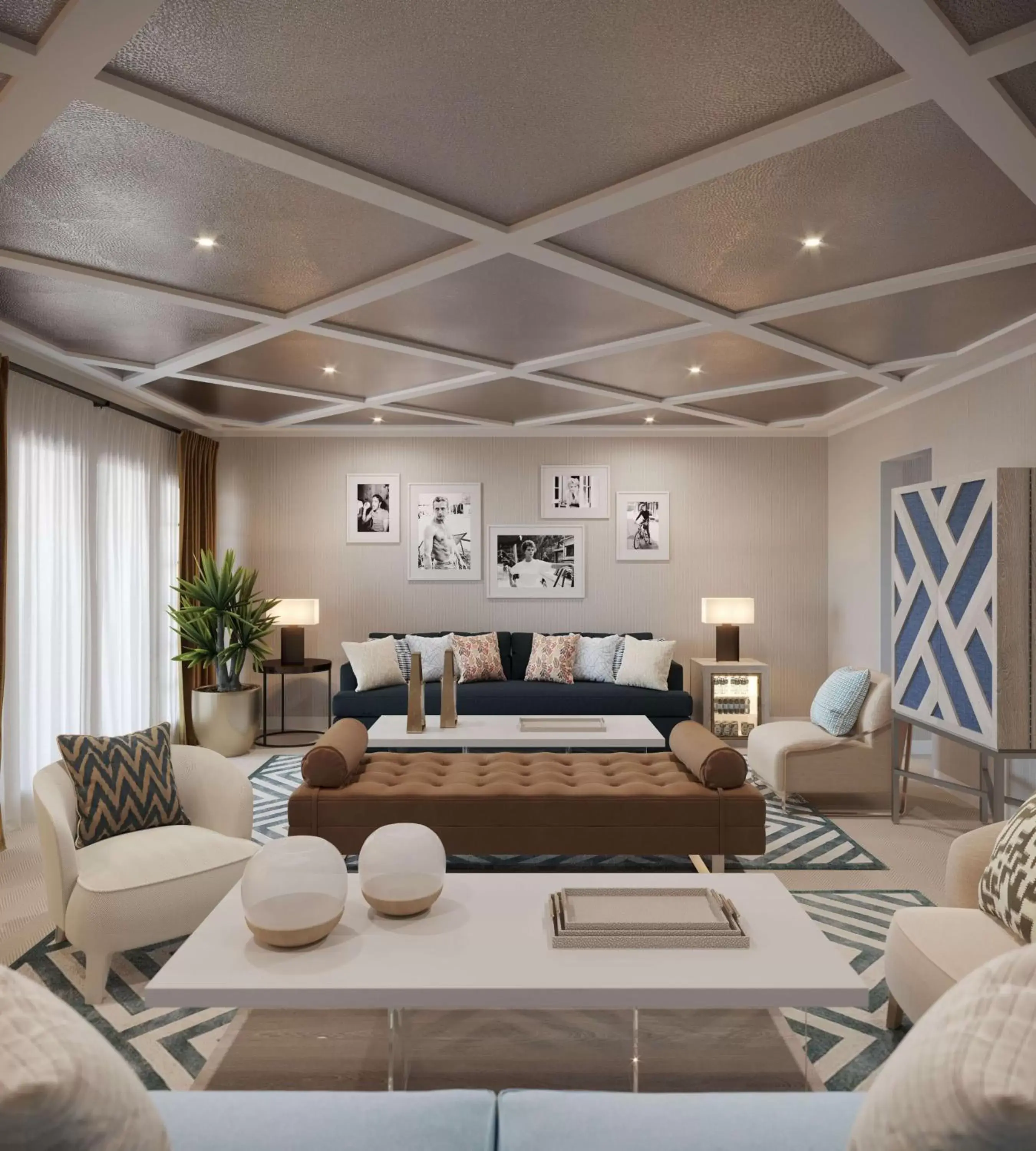 Living room in Oceana Santa Monica, LXR Hotels & Resorts