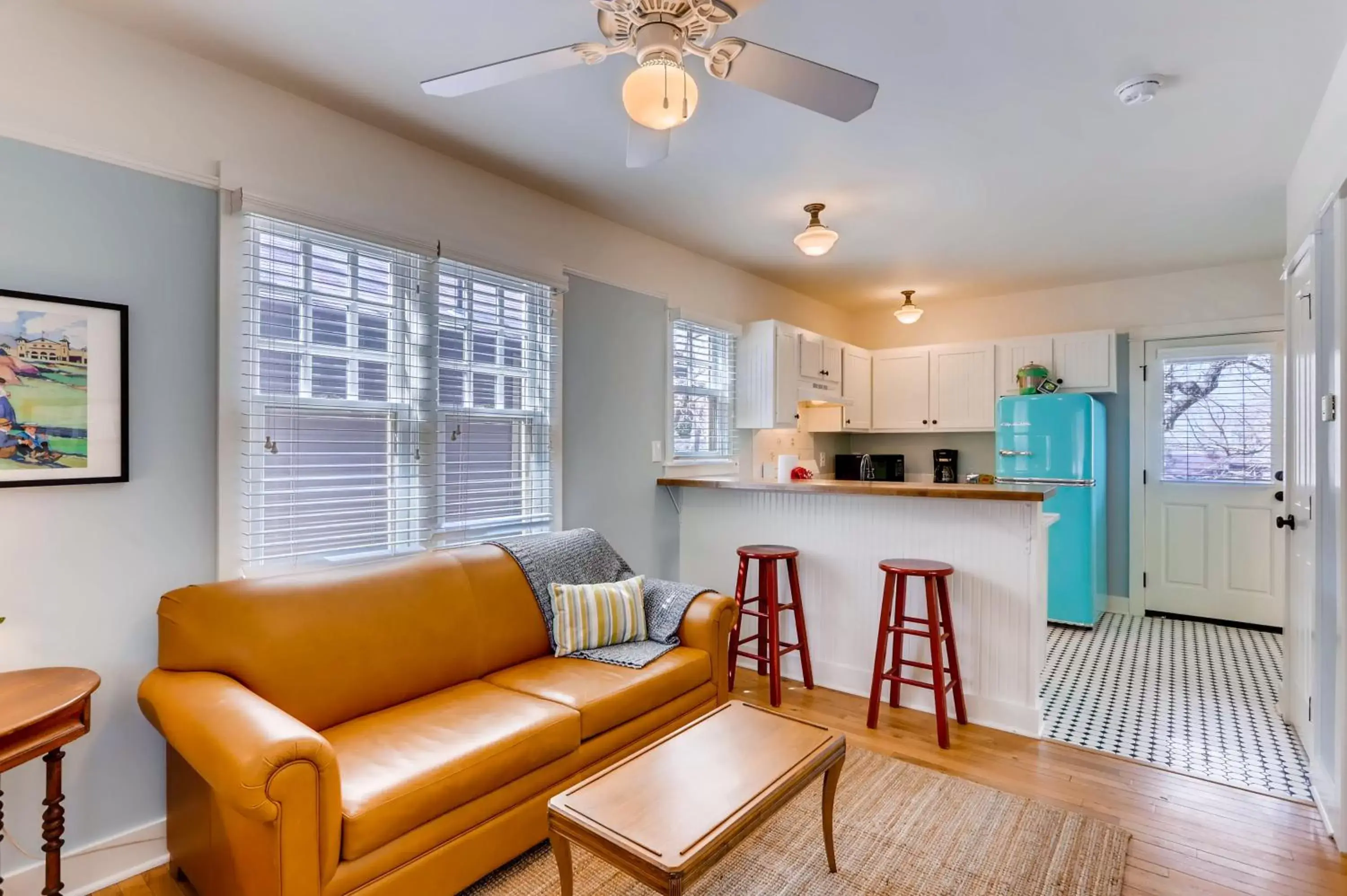 Living room, Seating Area in Colorado Chautauqua Cottages