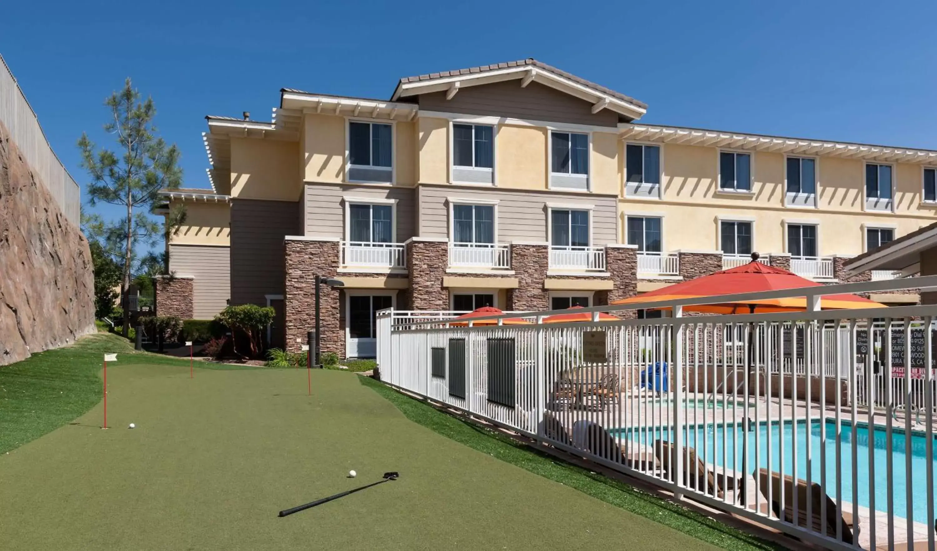 Pool view, Property Building in Homewood Suites by Hilton Agoura Hills