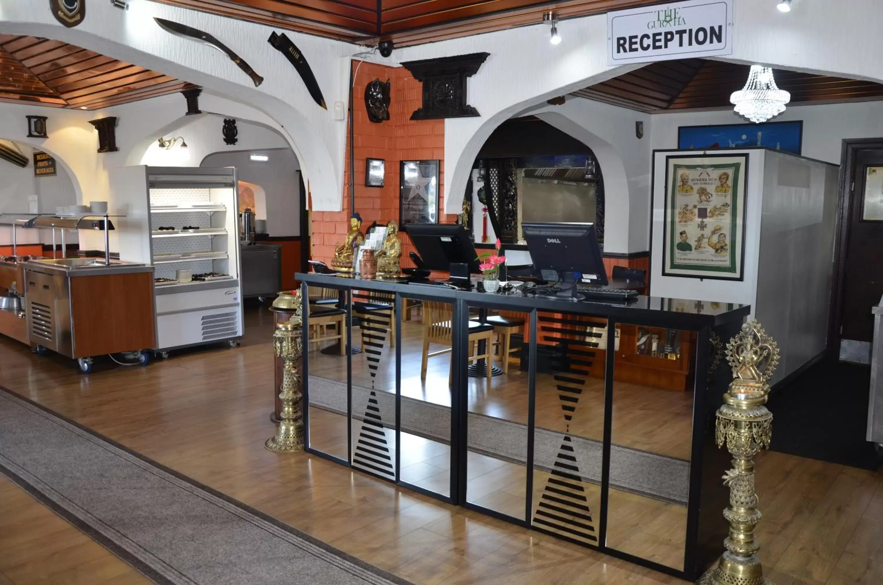 Lobby or reception in The Gurkha Hotel