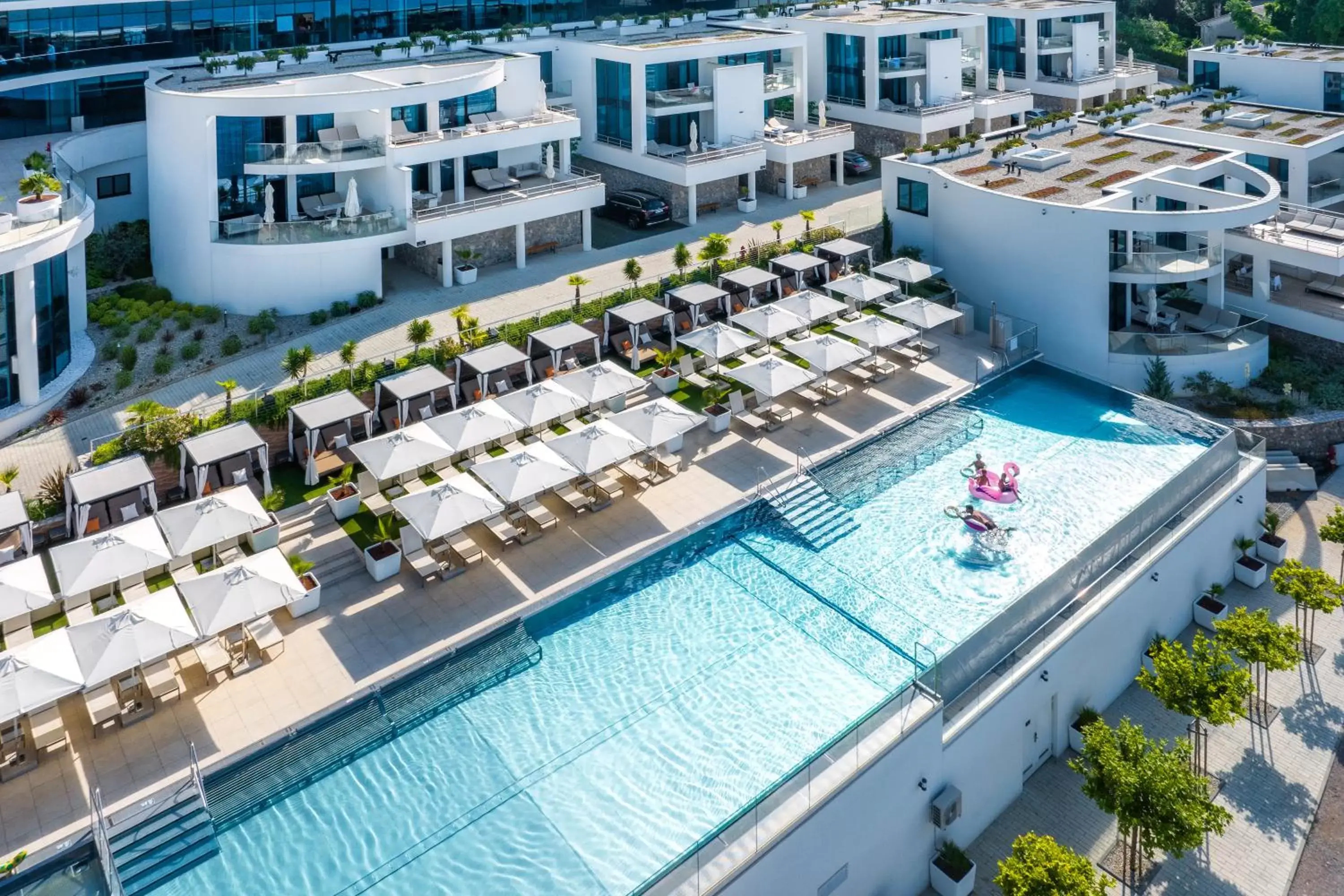 Pool view in Hilton Rijeka Costabella Beach Resort And Spa Pool view in Hilton Rijeka Costabella Beach Resort And Spa