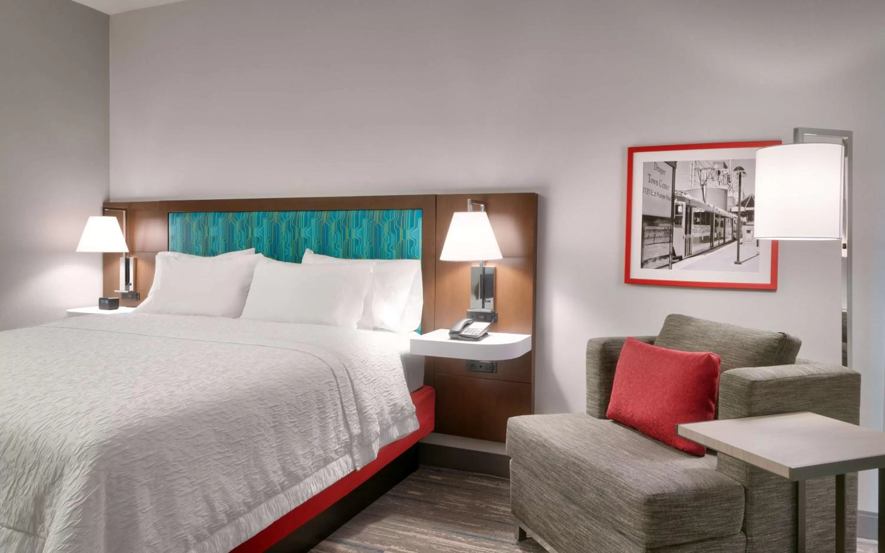 Bed in Hampton Inn Draper Salt Lake City, Ut