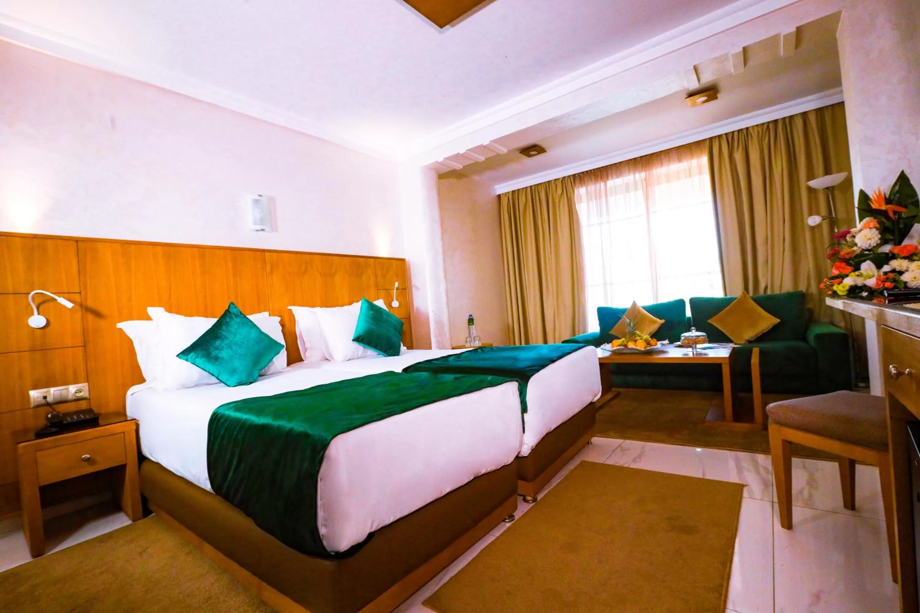 Bedroom, Bed in Hotel Argana Agadir