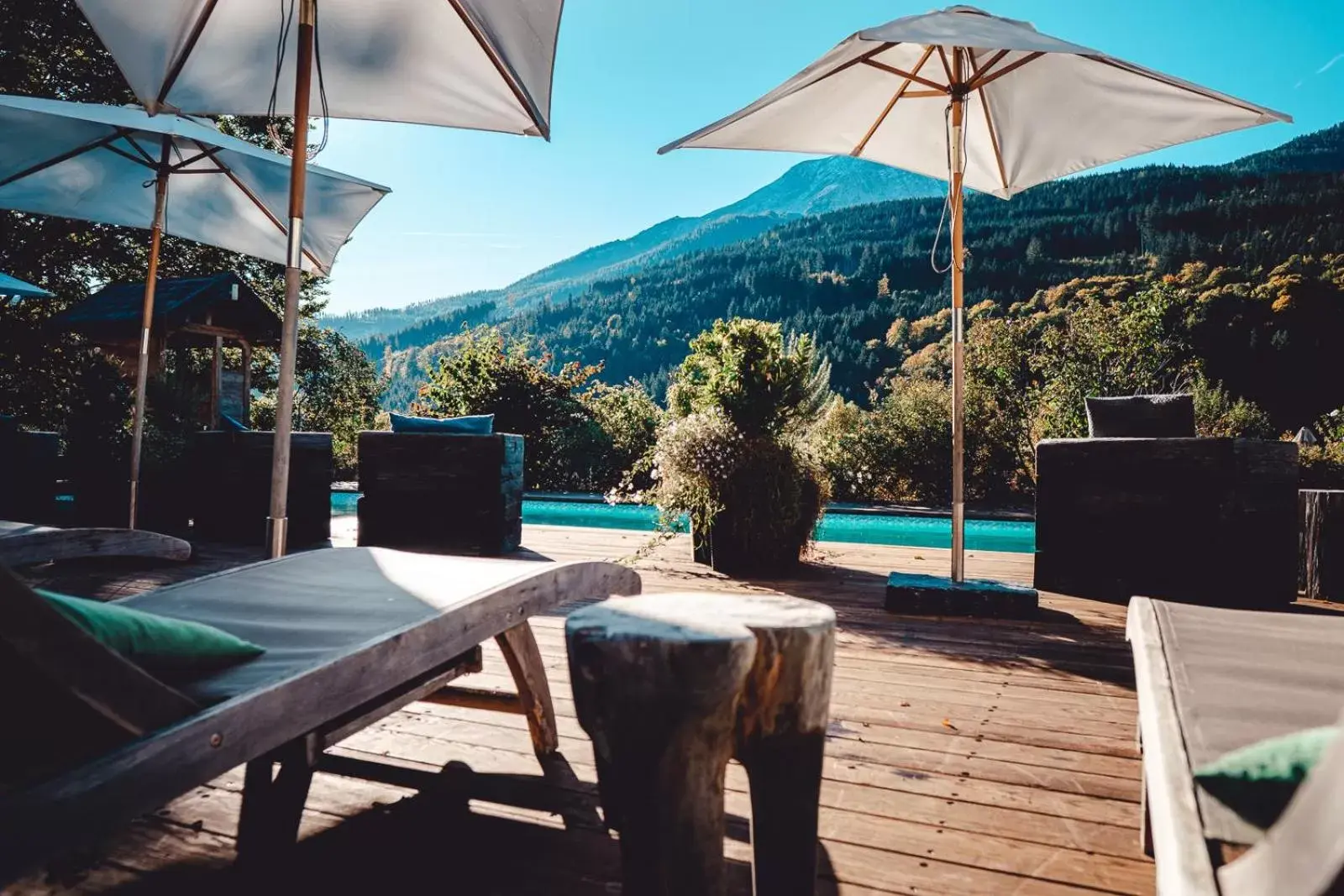 Mountain view, Swimming Pool in Berghotel Rehlegg