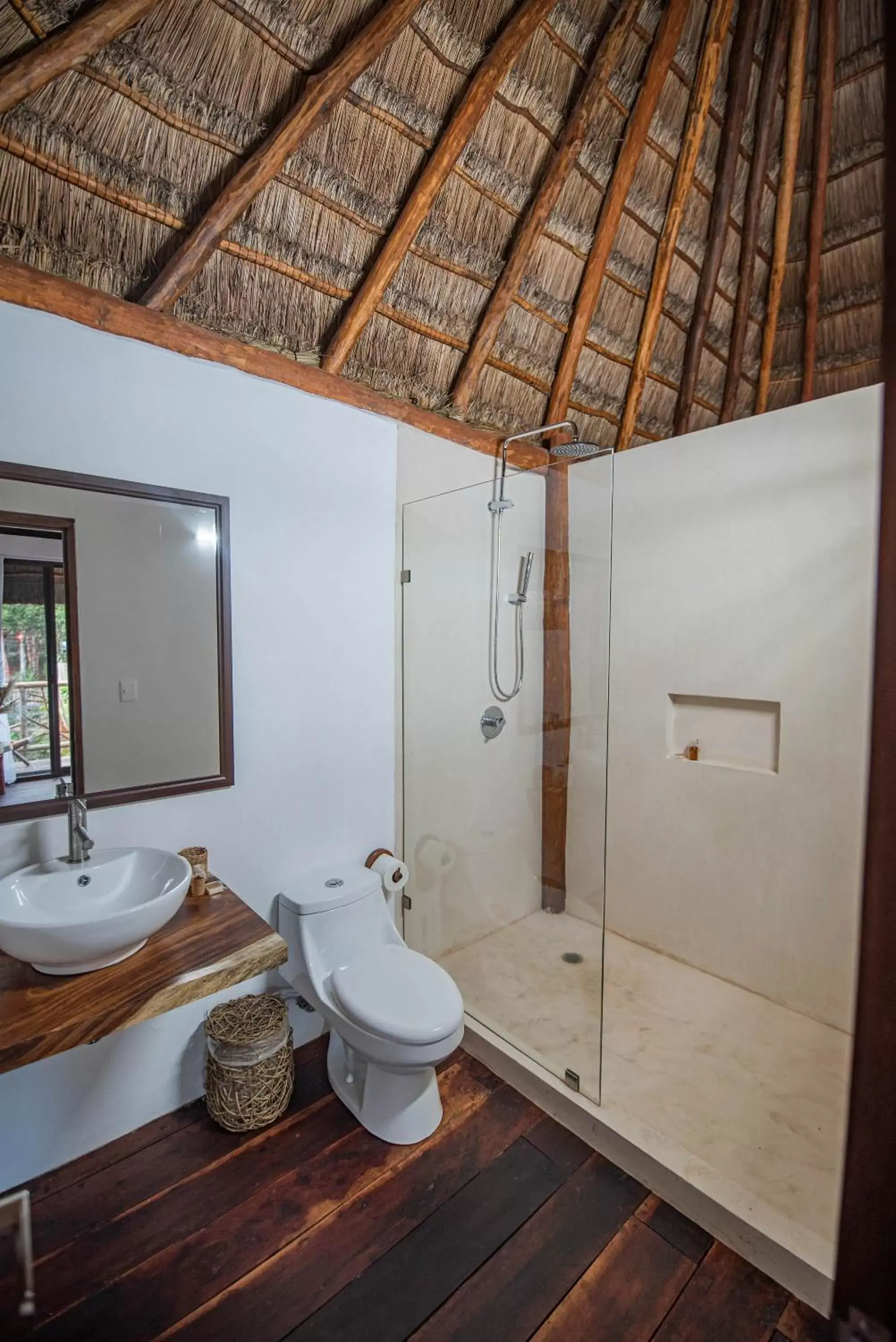 Bathroom in Zamna eco-lodge Tulum