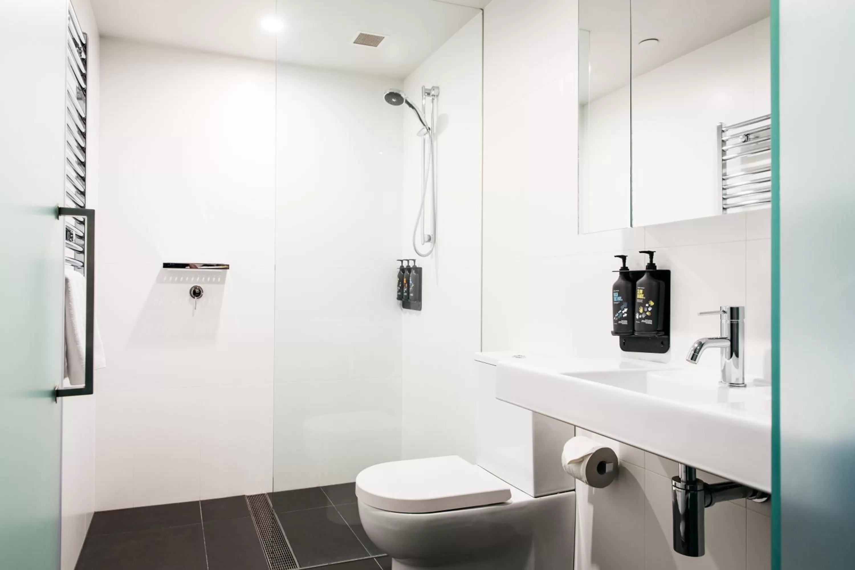 Shower in Nishi Apartments Eco Living by Ovolo
