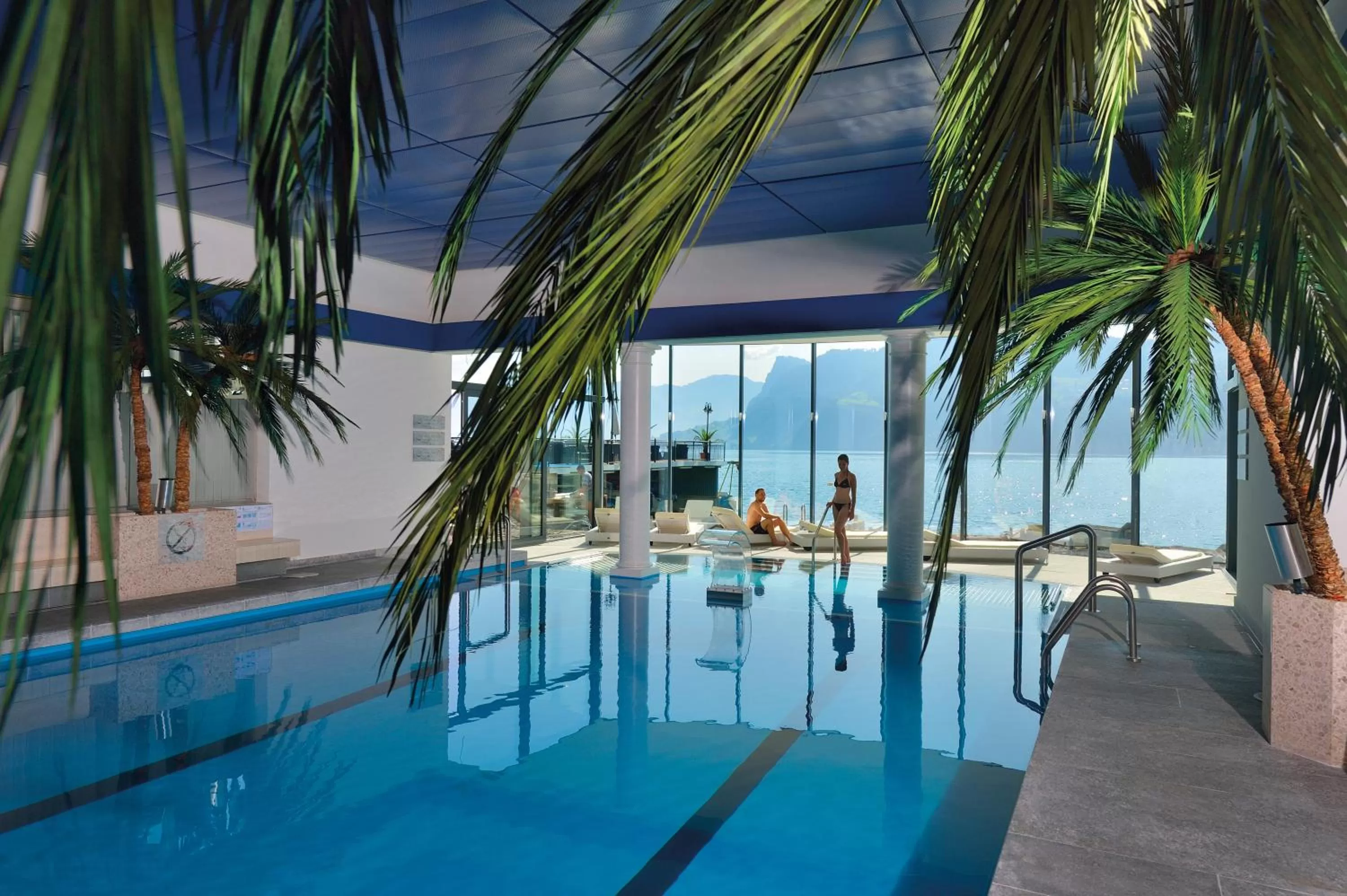 Swimming pool in Seehotel Pilatus