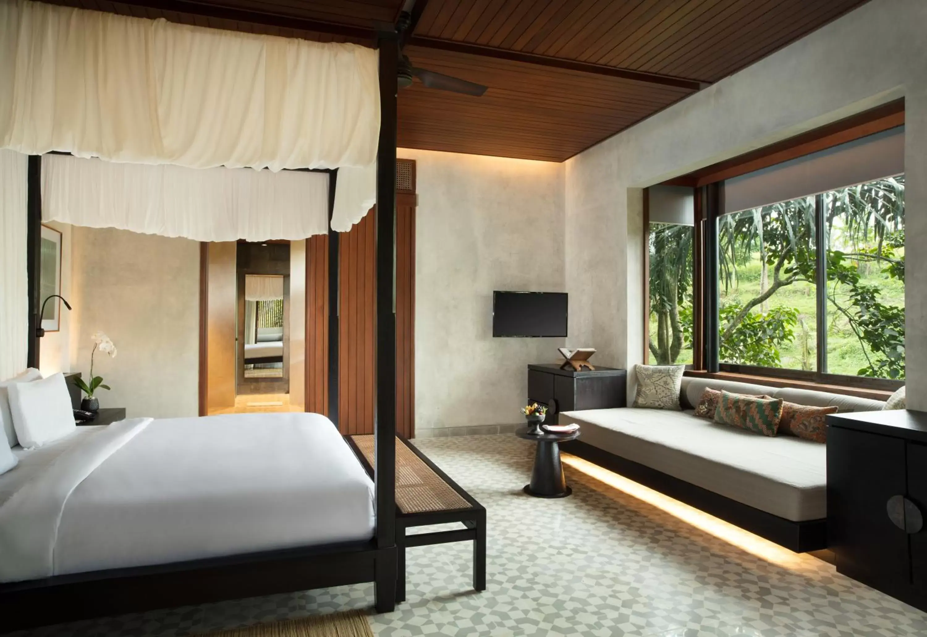 Bed in Alila Ubud