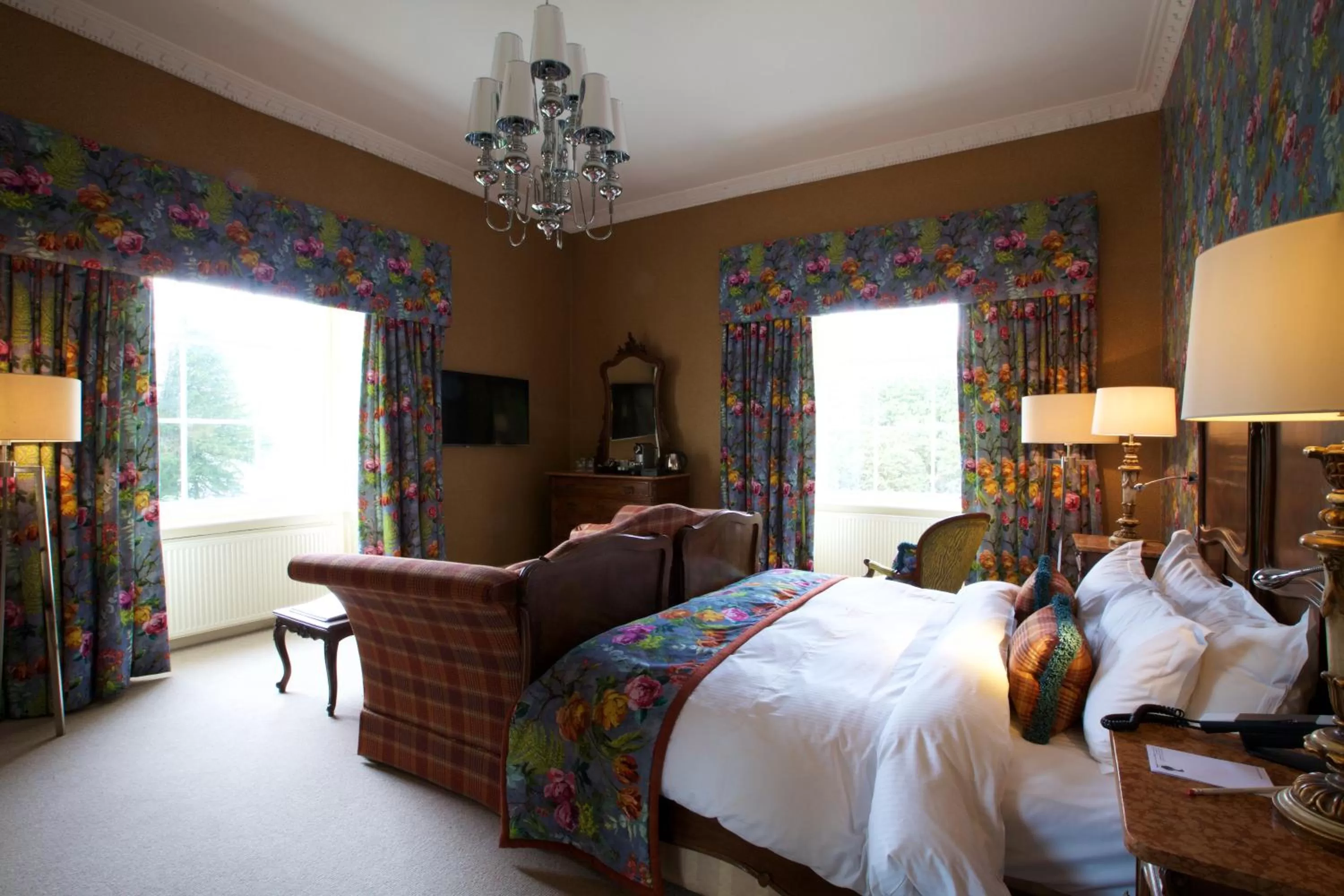 Photo of the whole room, Bed in Storrs Hall Hotel on the shore of Lake Windermere