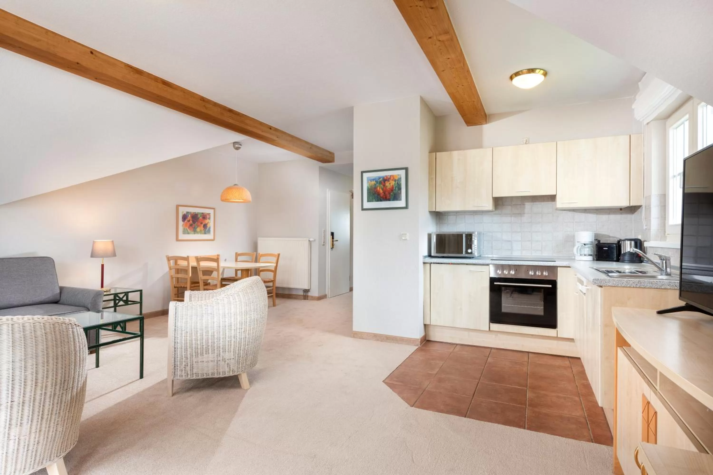 Kitchen or kitchenette in Precise Resort Rügen Apartments & SPLASH Erlebniswelt