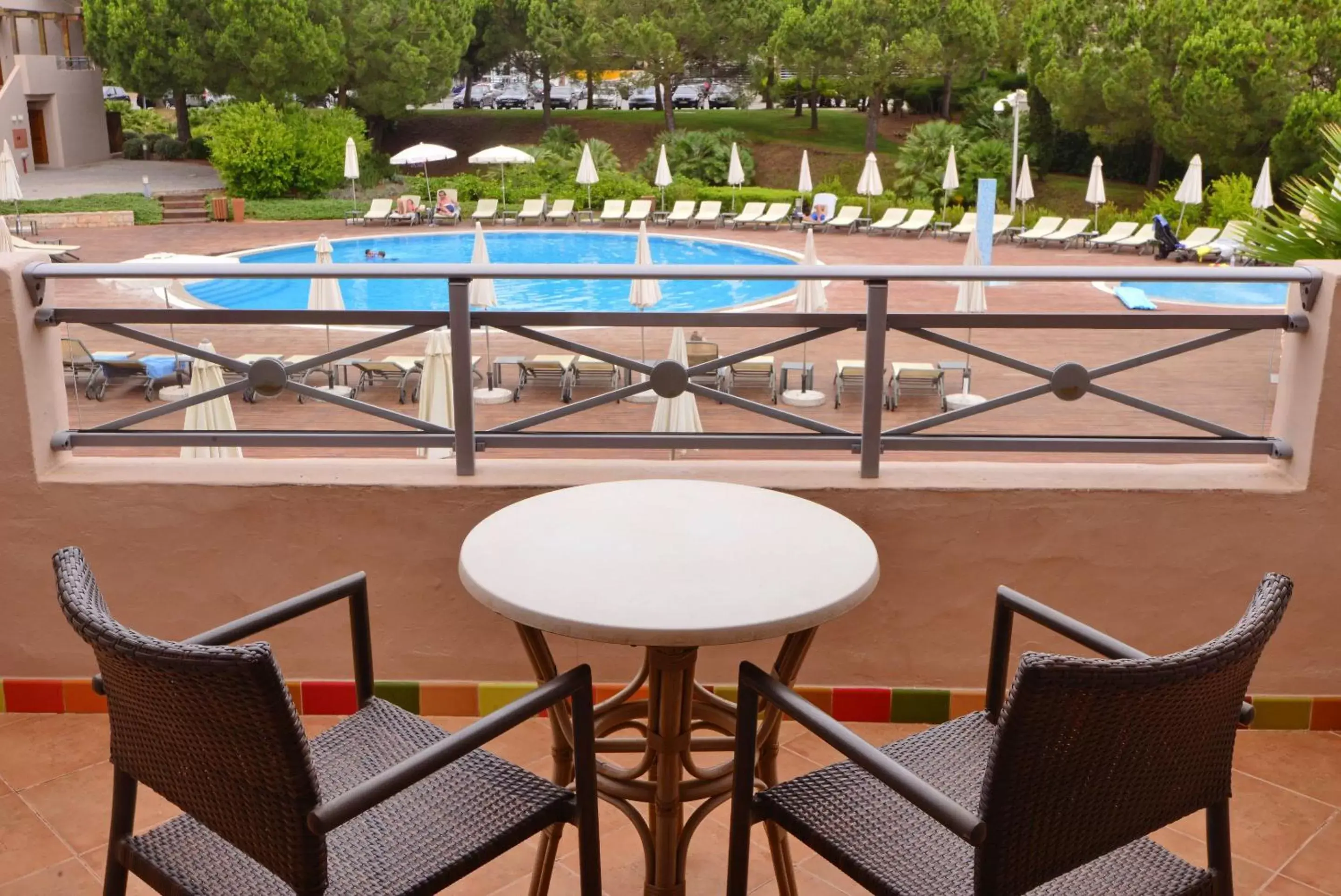 Balcony/Terrace, Pool View in Grande Real Santa Eulalia Resort & Hotel Spa