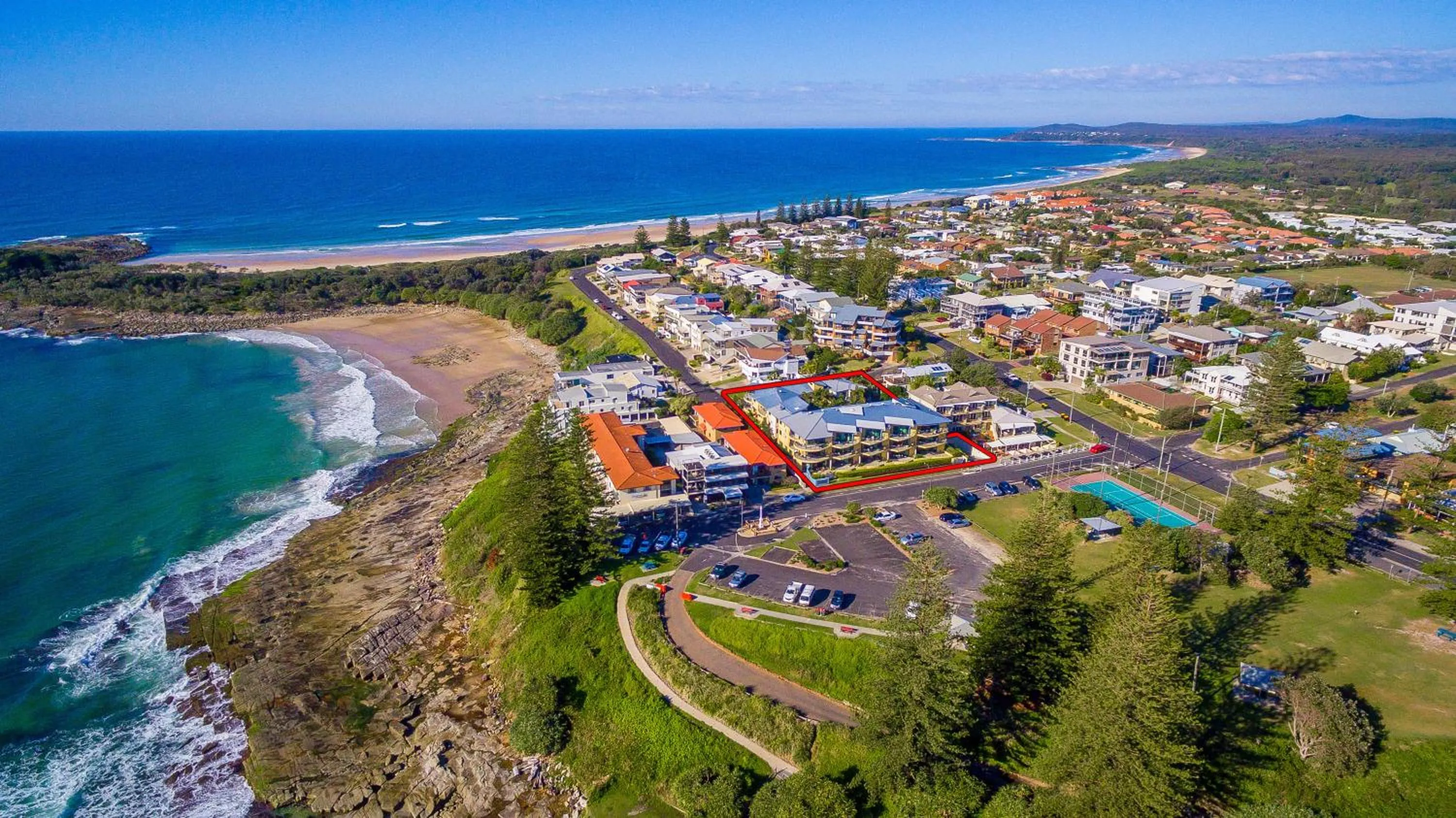 Bird's eye view in The Cove Yamba