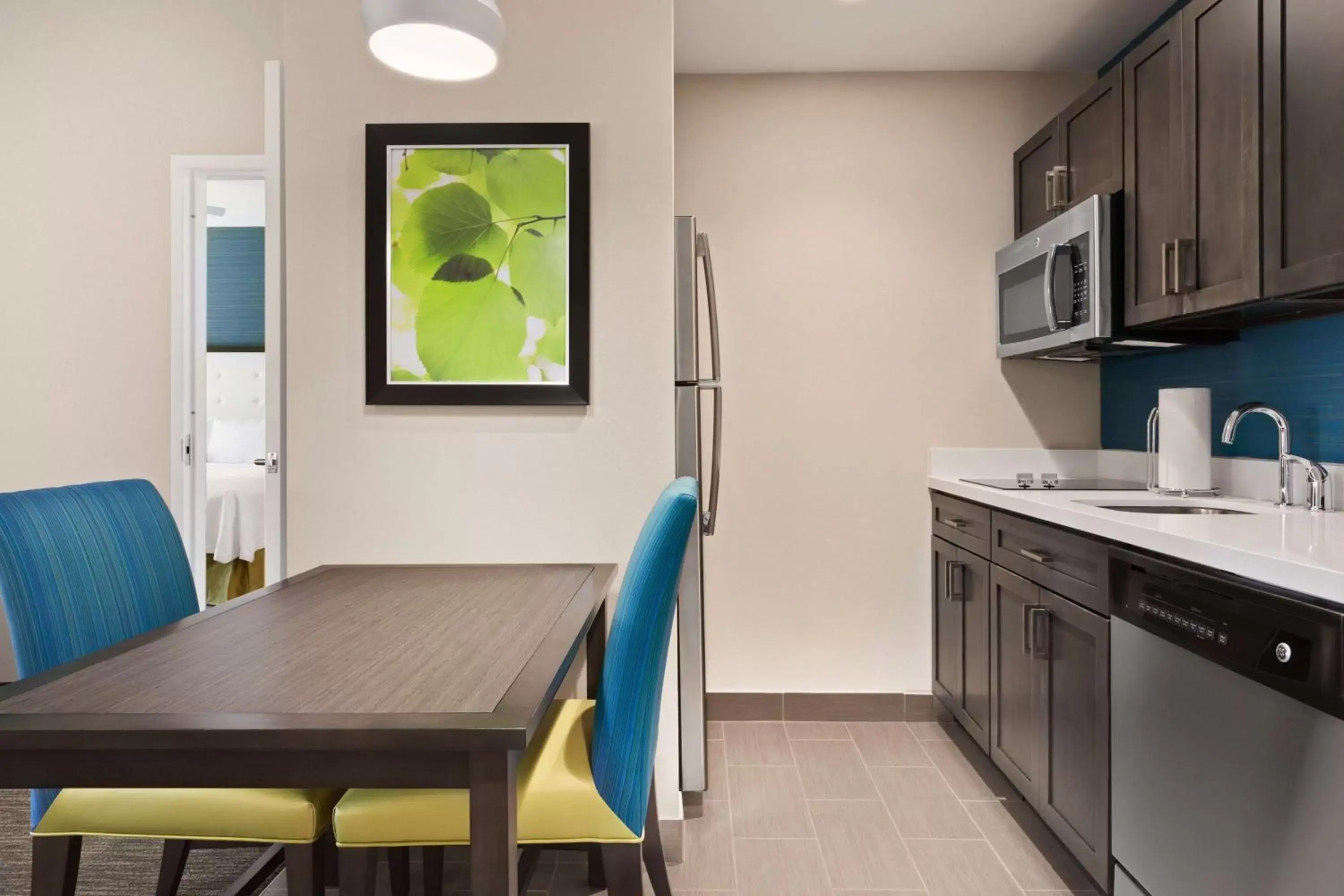 Bedroom, Kitchen/Kitchenette in Homewood Suites By Hilton Charlotte Southpark