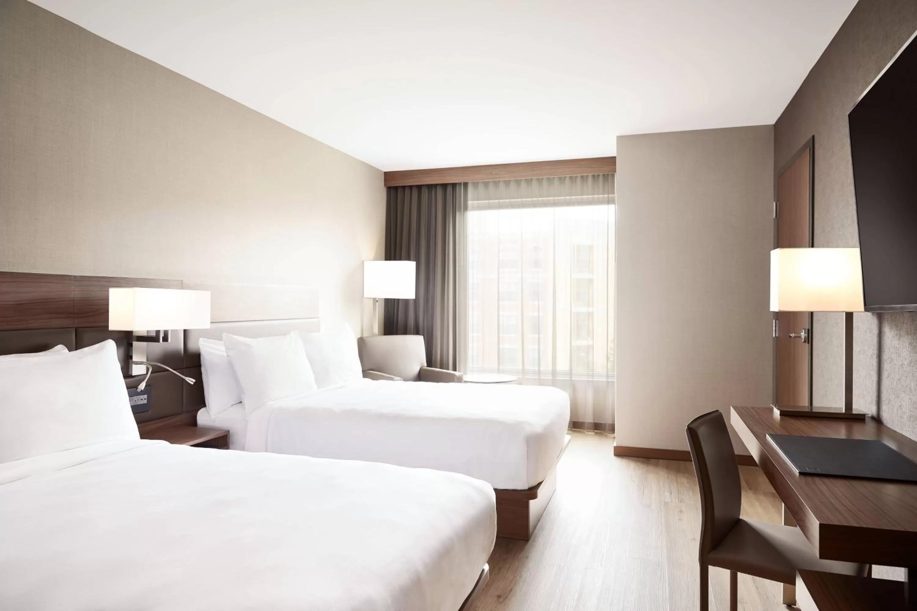 Photo of the whole room, Bed in AC Hotel by Marriott Atlanta Perimeter