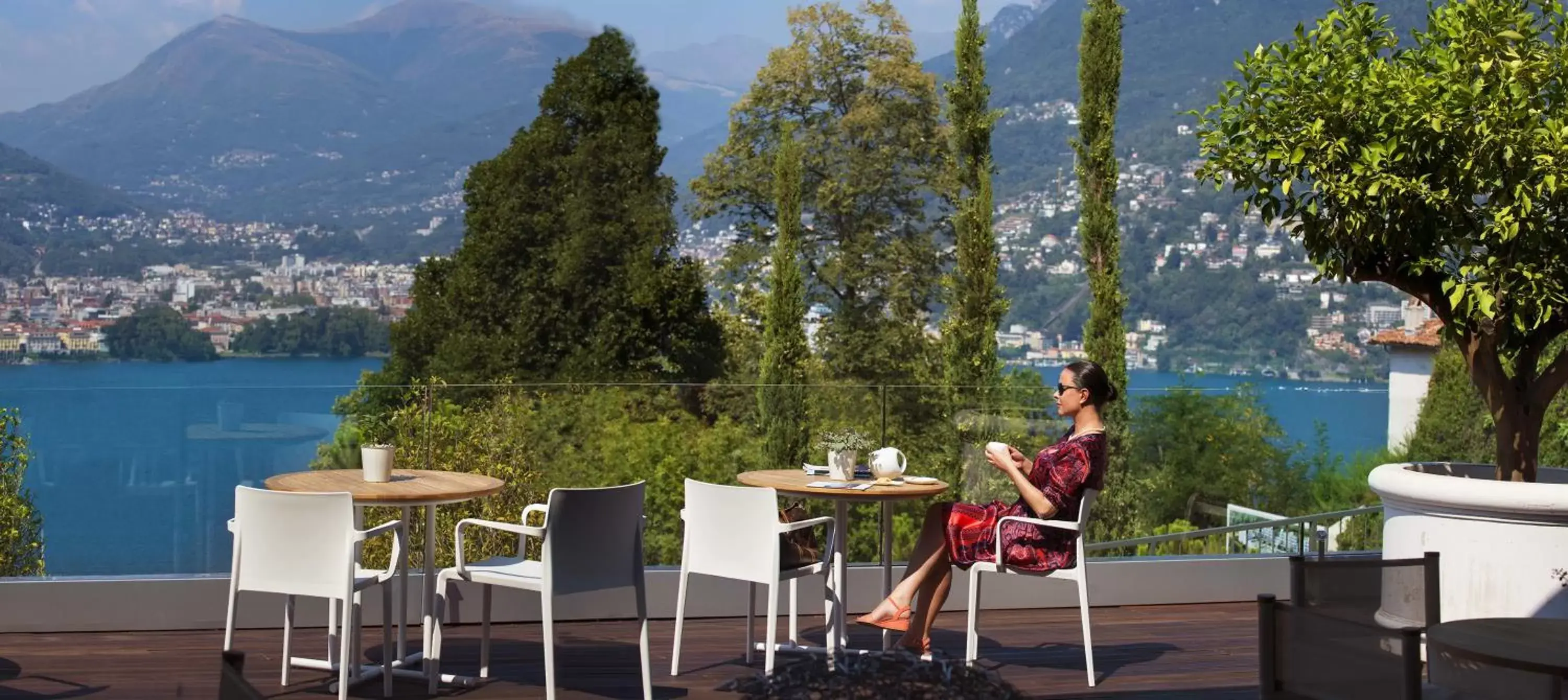 Balcony/Terrace, Guests in The View Lugano