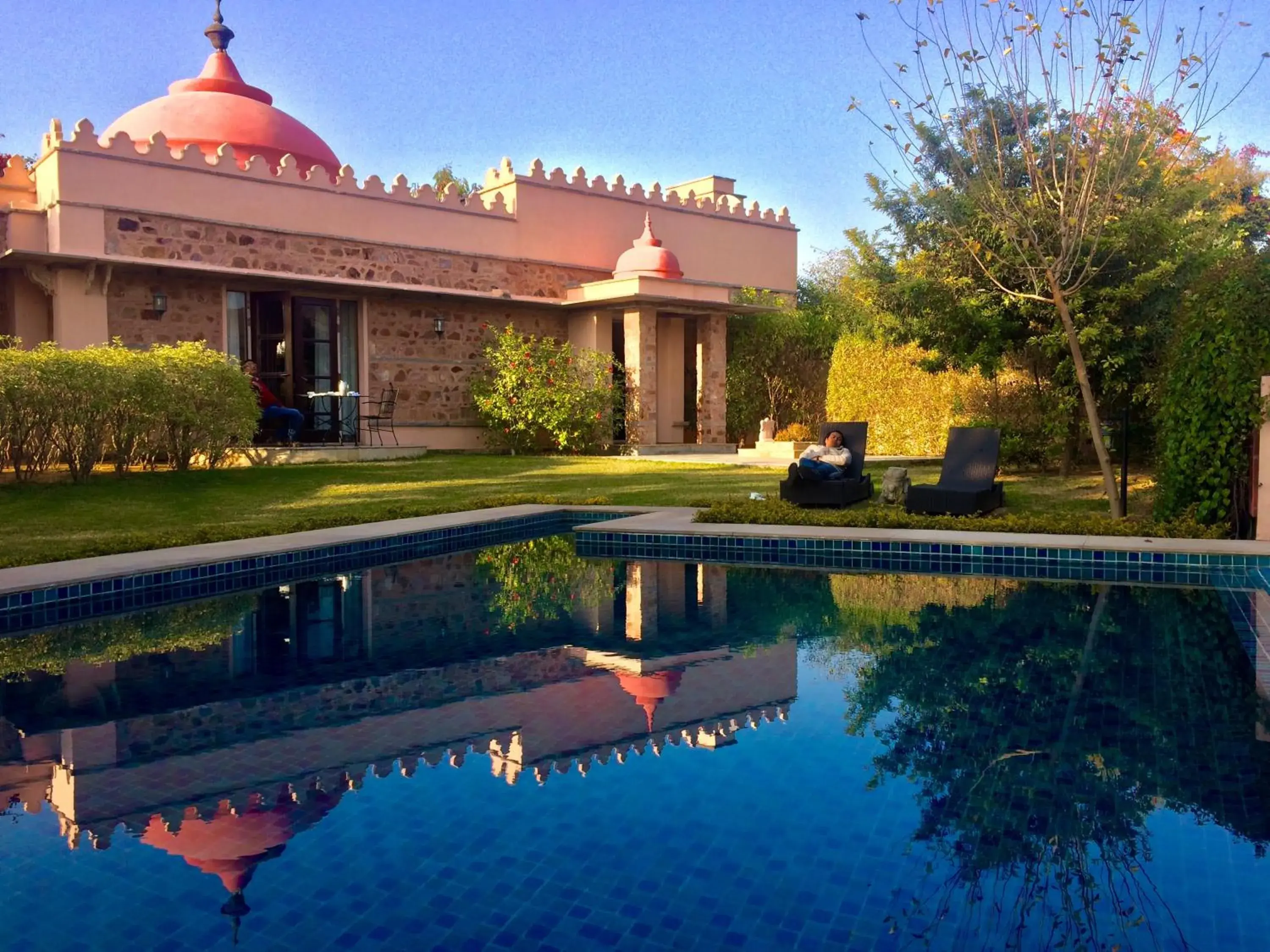 Patio, Property Building in Tree of Life Resort & Spa Jaipur