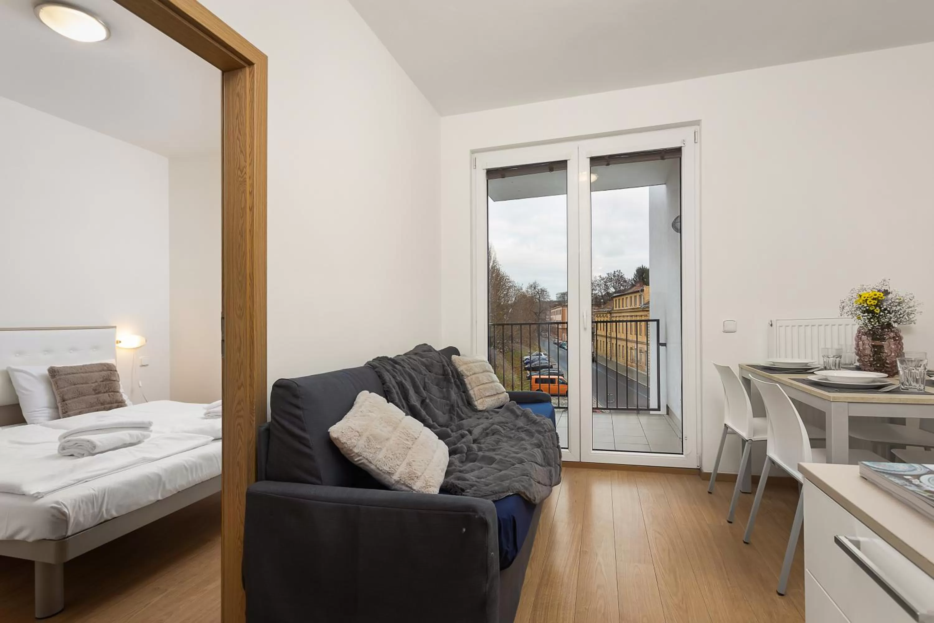 Bed in Prague City Residence