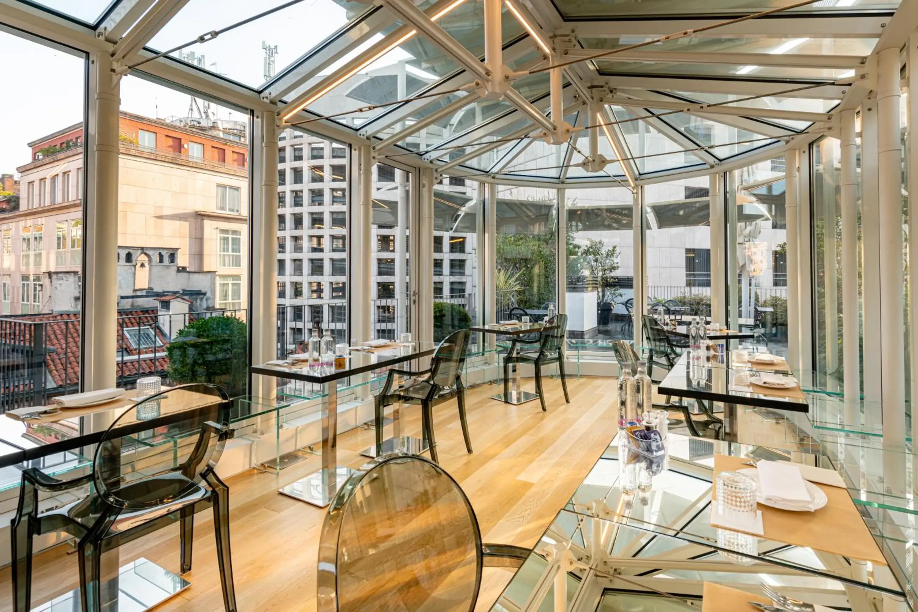 Patio, Restaurant/Places to Eat in The Street Milano Duomo | a Design Boutique Hotel