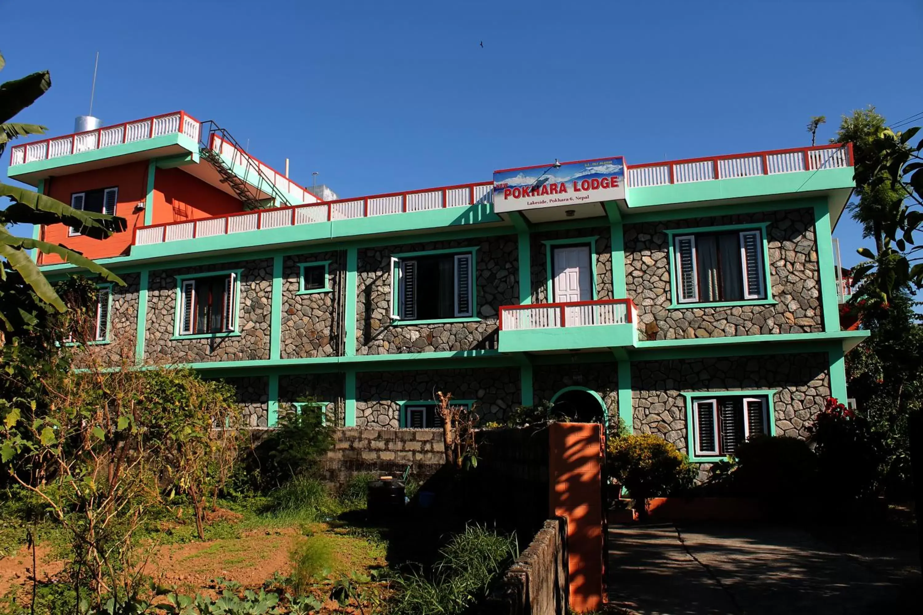 Facade/entrance, Property Building in New Pokhara Lodge - Lakeside, Pokhara Nepal