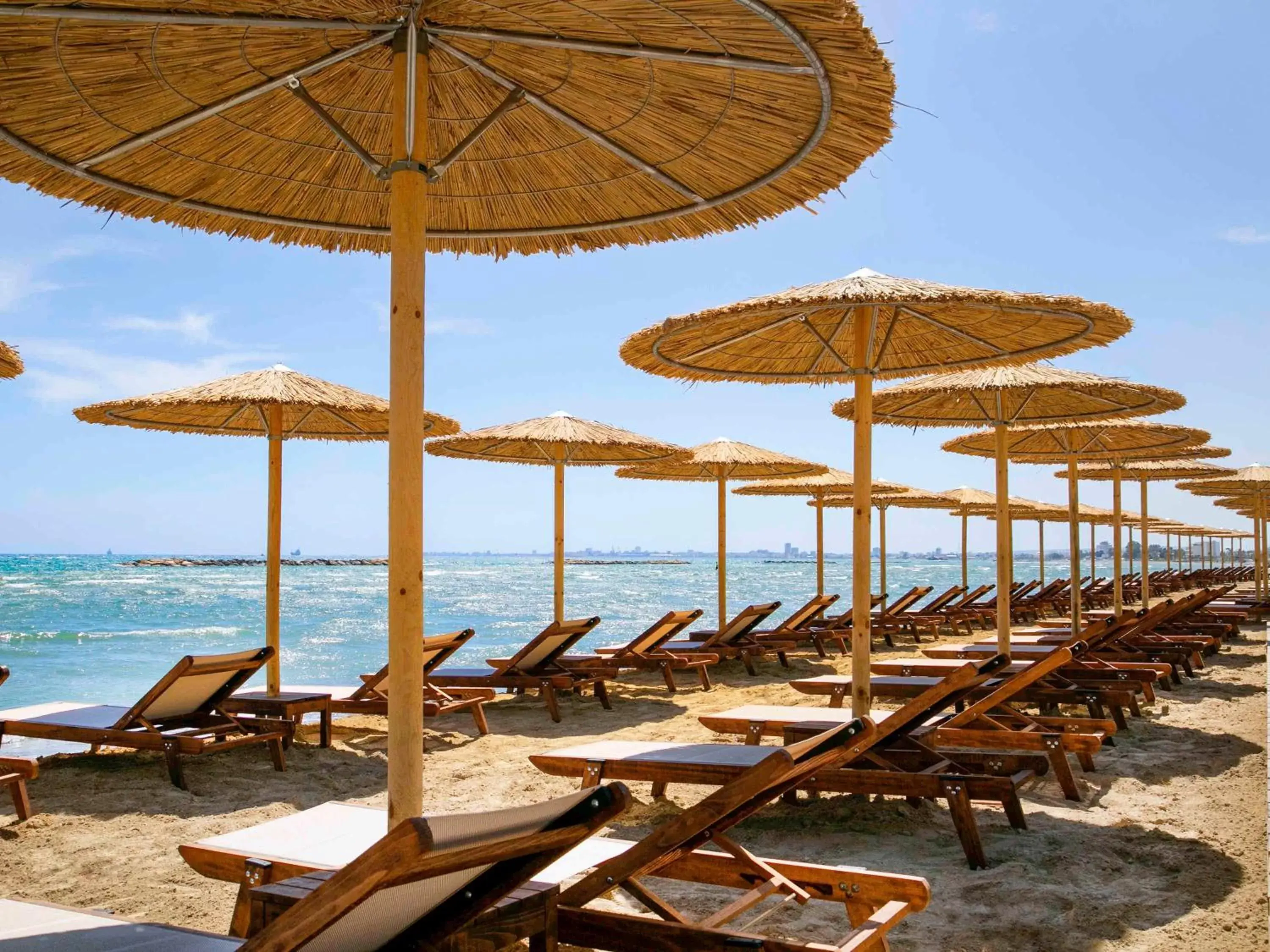 Pool view, Beach in Mercure Larnaca Beach Resort