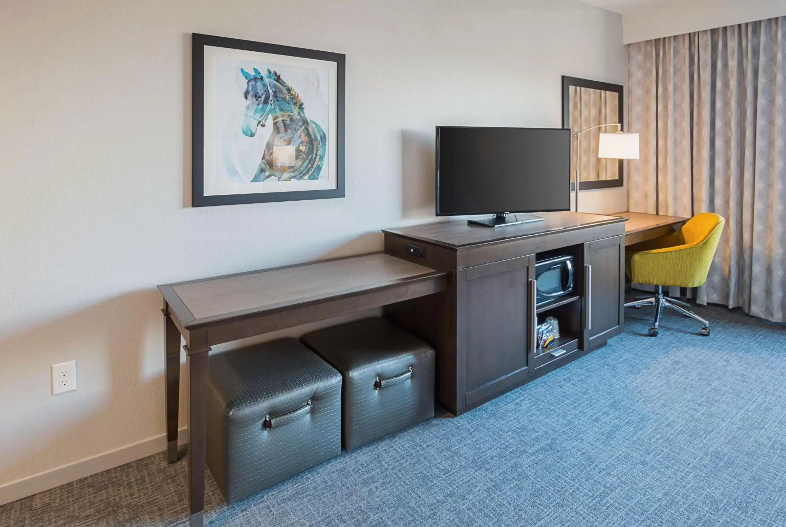 Bedroom, TV/Entertainment Center in Hampton Inn & Suites Colleyville DFW Airport West