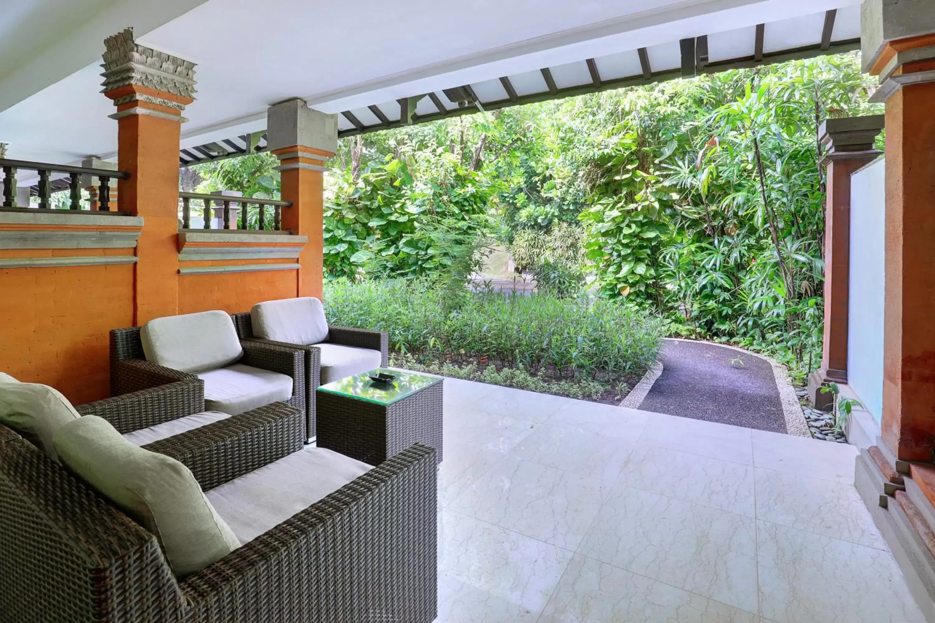 Patio in Legian Beach Hotel