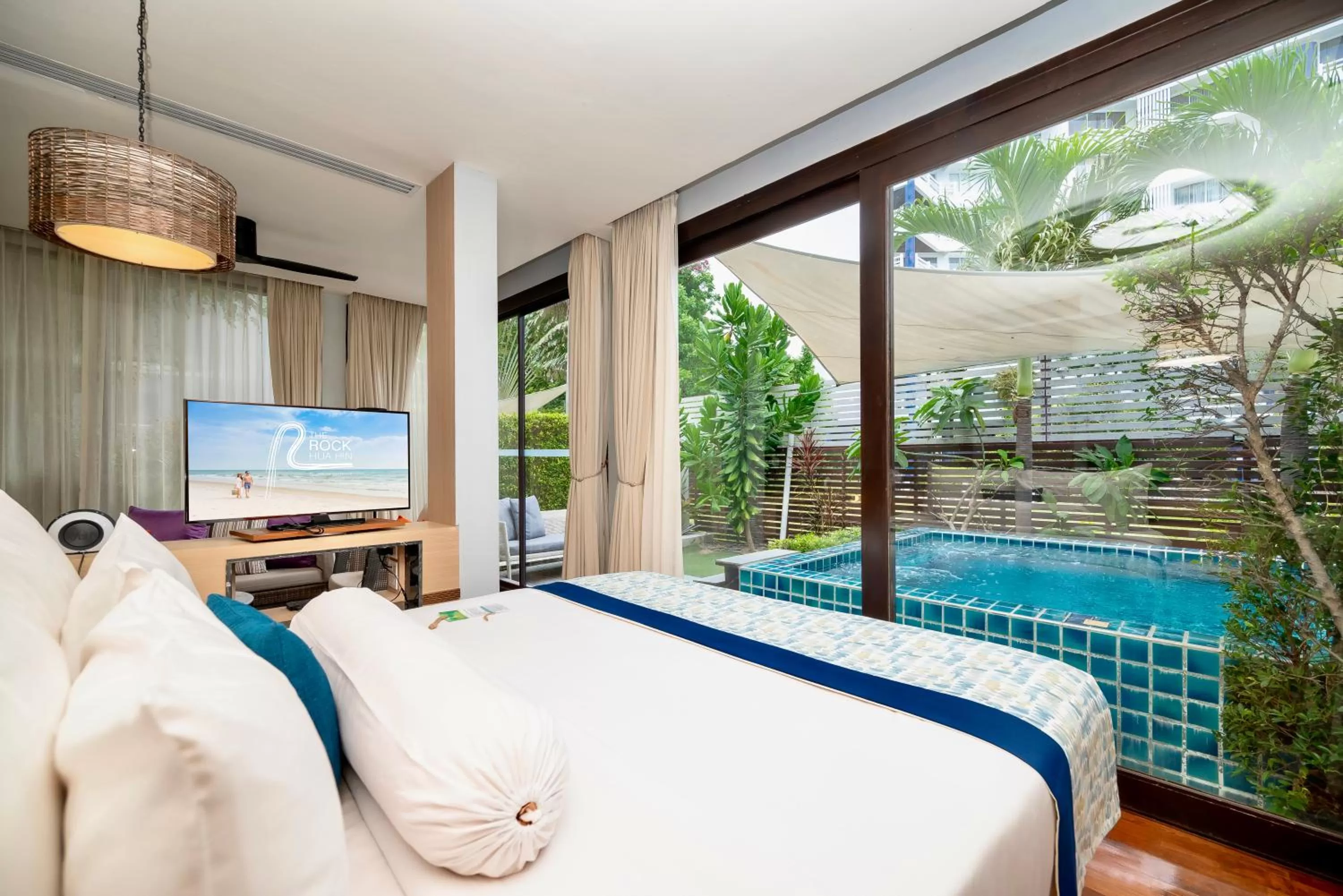 Photo of the whole room, Bed in The Rock Hua Hin Beachfront Spa Resort