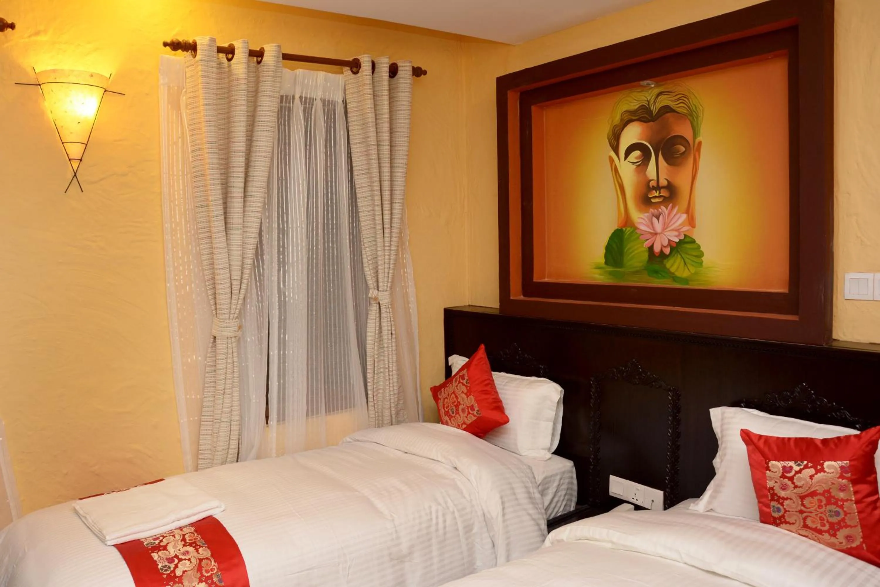 Bed in Kasthamandap Boutique Hotel