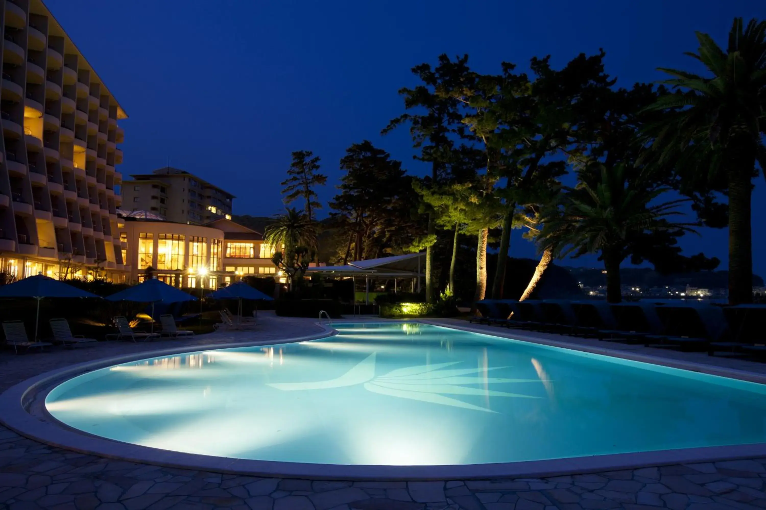 Night, Swimming Pool in Izu-Imaihama Tokyu Hotel