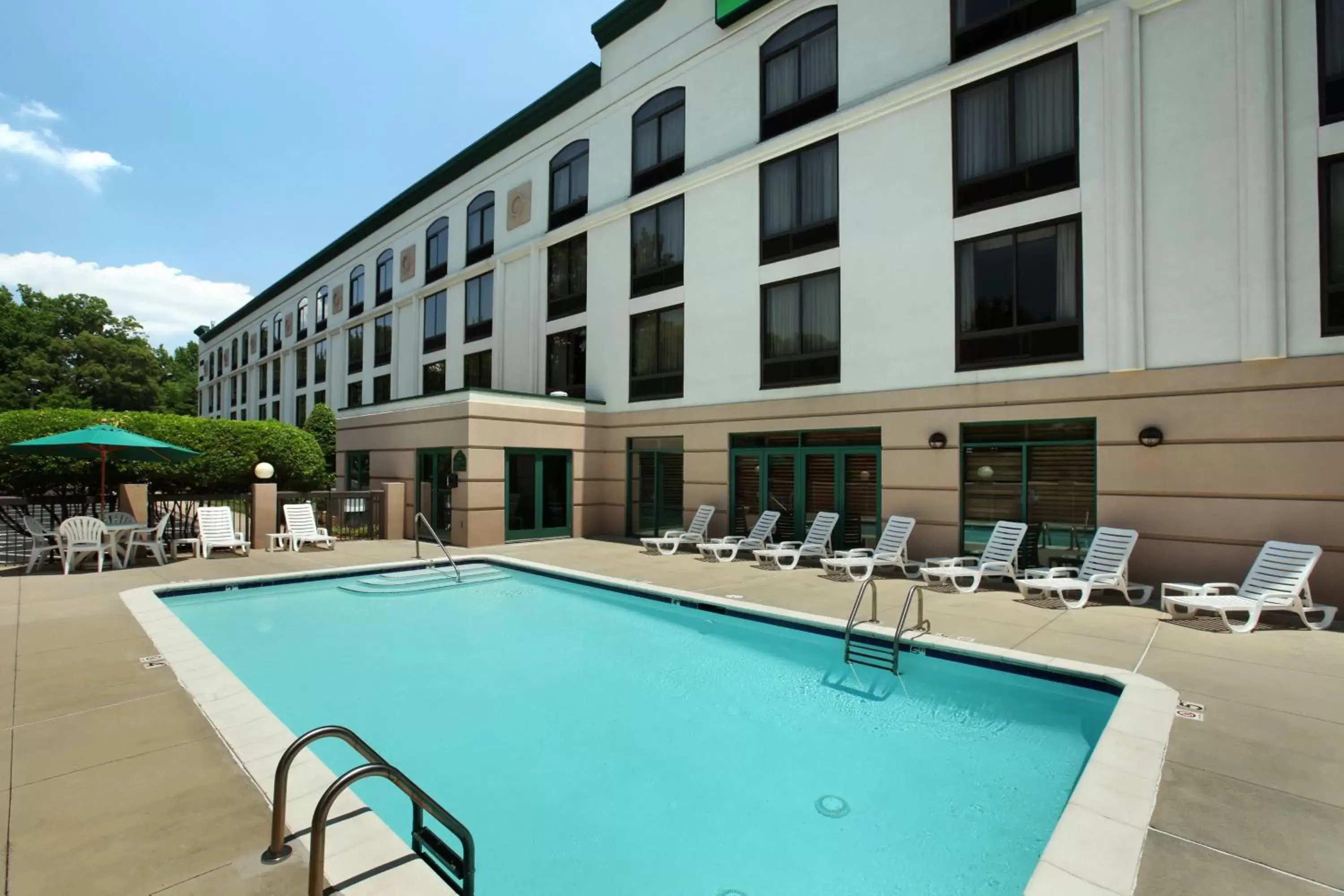 Patio, Swimming Pool in Wingate by Wyndham - Charlotte Airport South I-77 at Tyvola