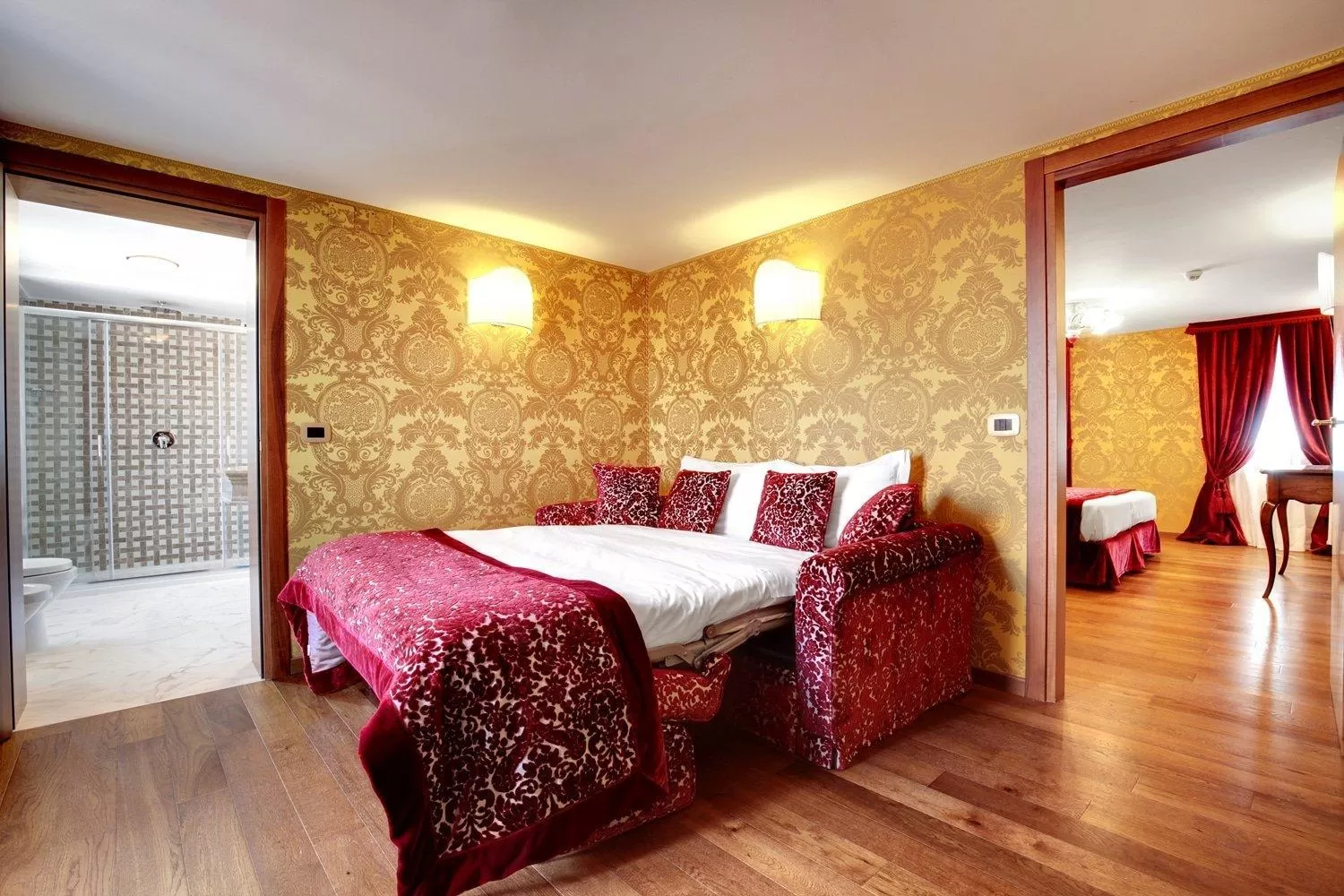 Bed in Hotel Casanova