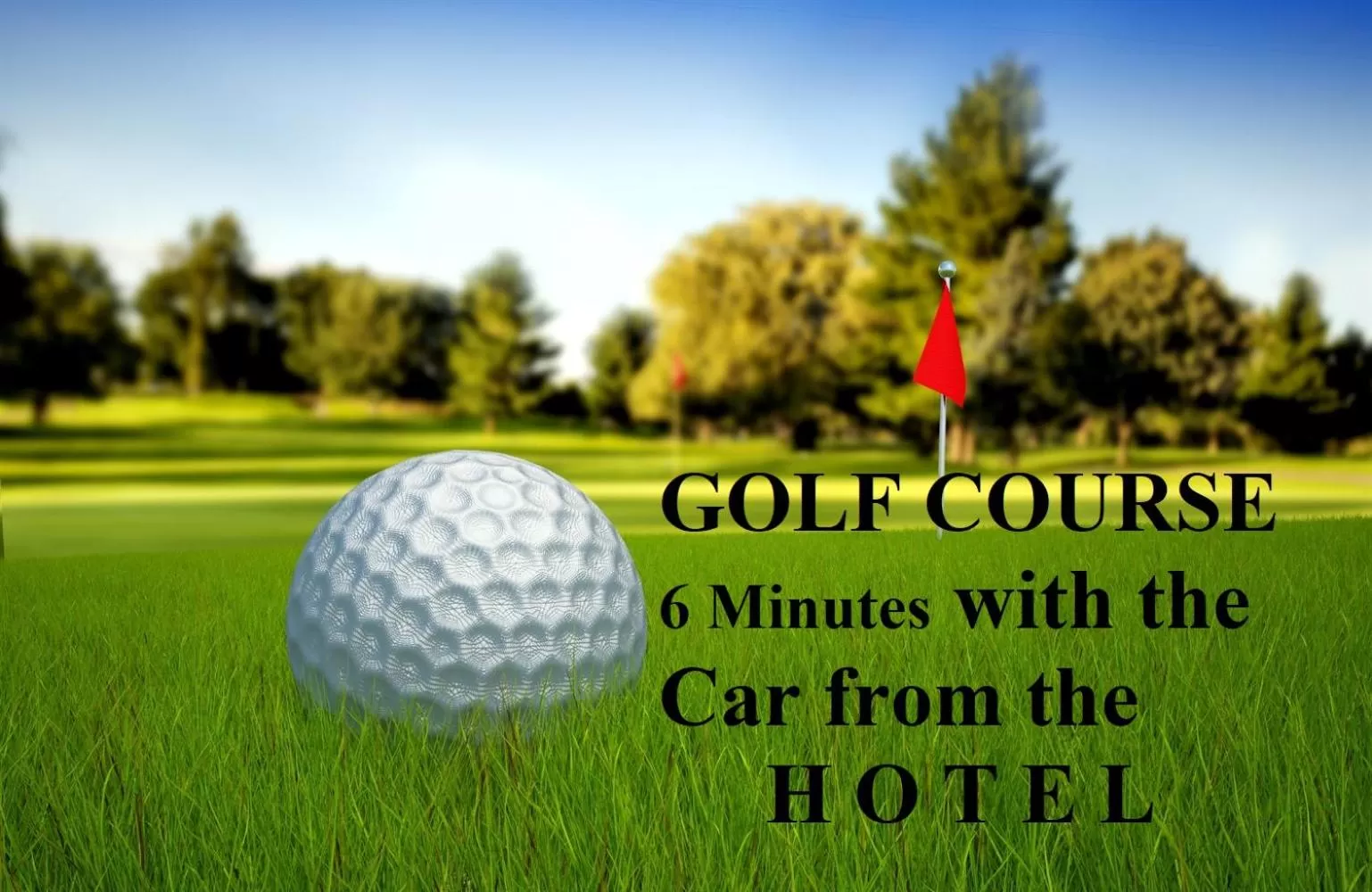 Golfcourse in Boutique Hotel BS16 before Bern City Parking gratis