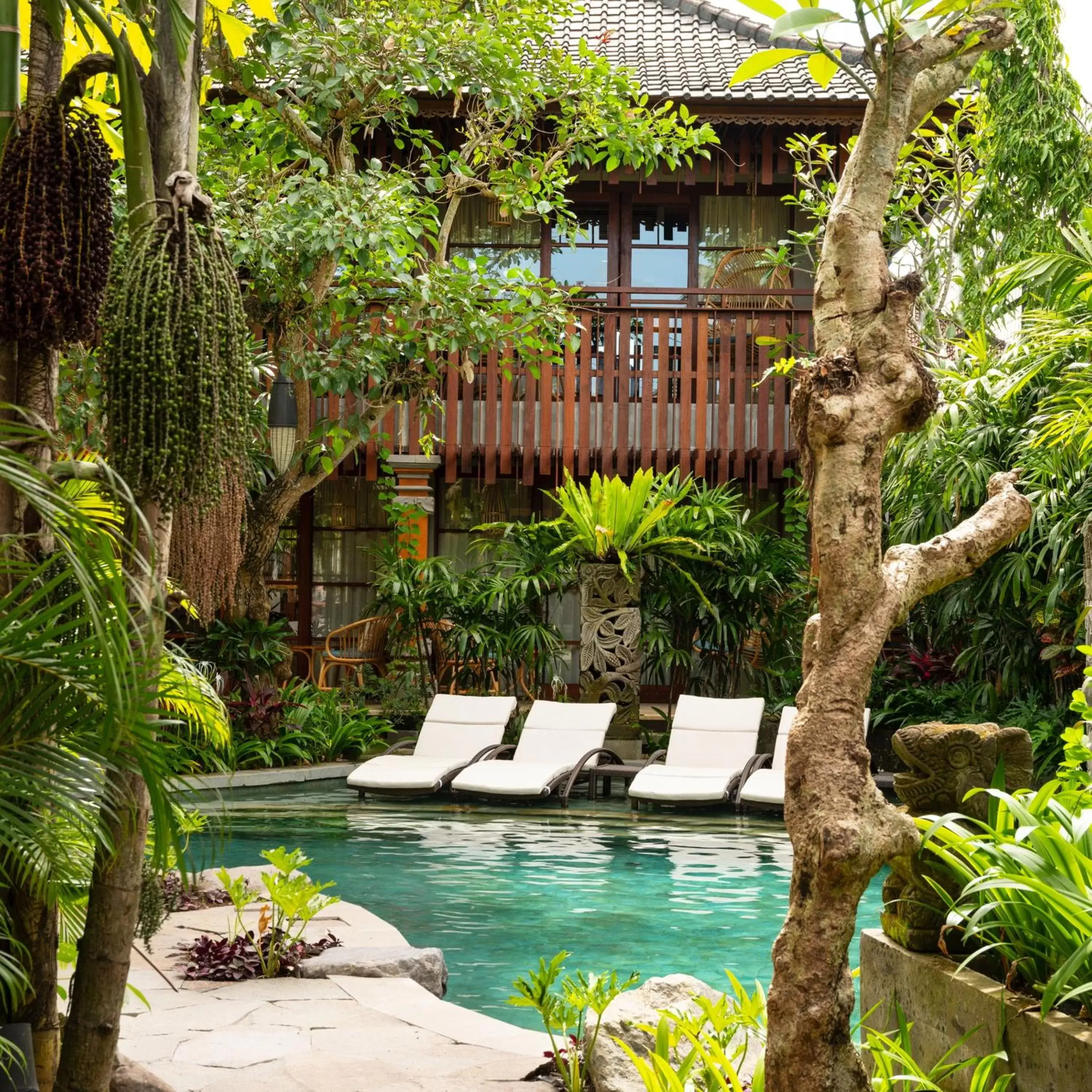 Decorative detail, Swimming Pool in Adiwana Monkey Forest