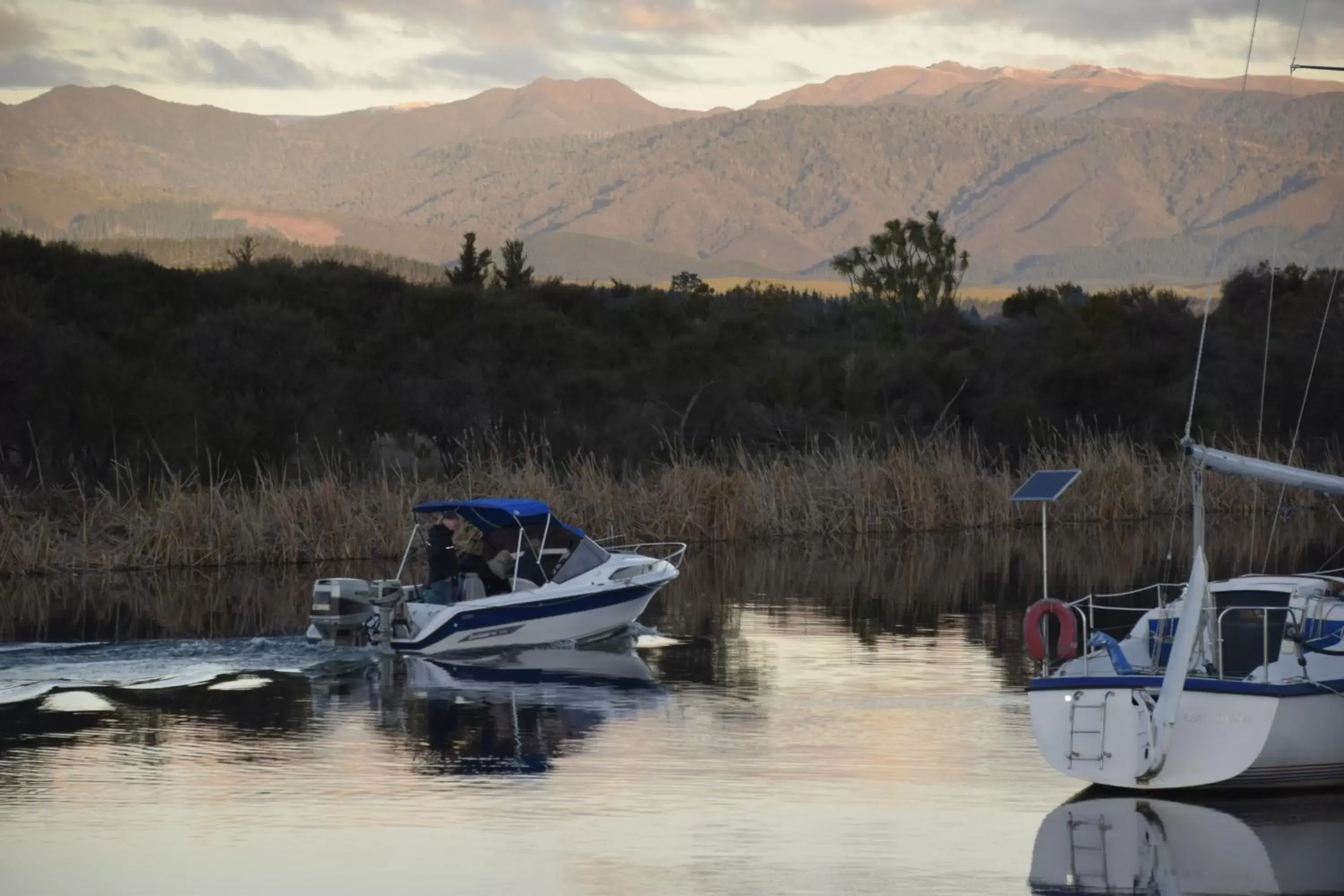 Fishing in Judges Pool Motel Turangi