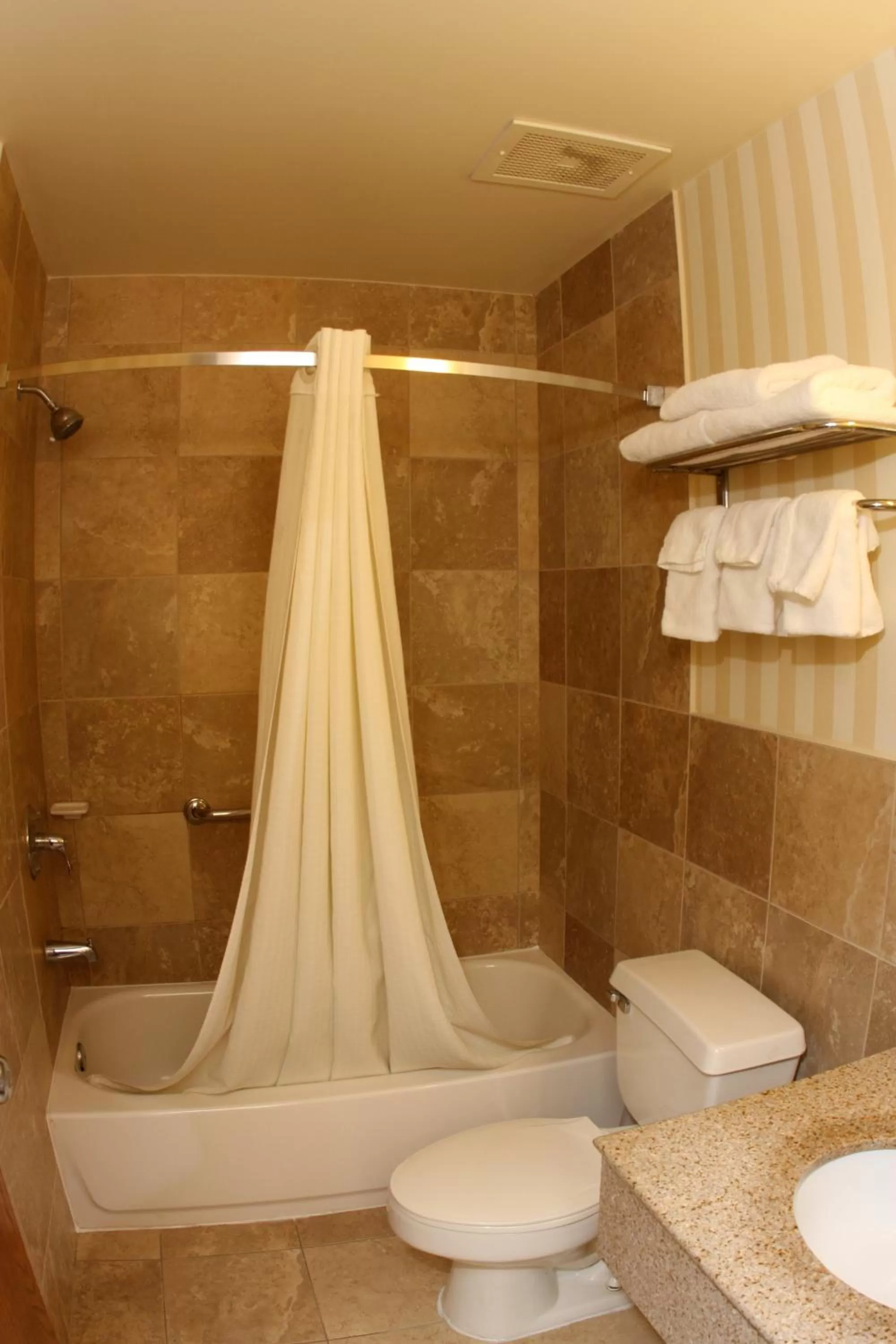 Bathroom in Super 8 by Wyndham Allentown Kutztown Area