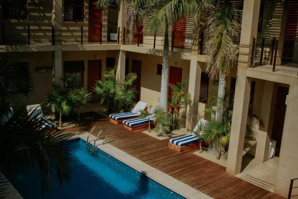 Pool view in Hotel Casa Tota