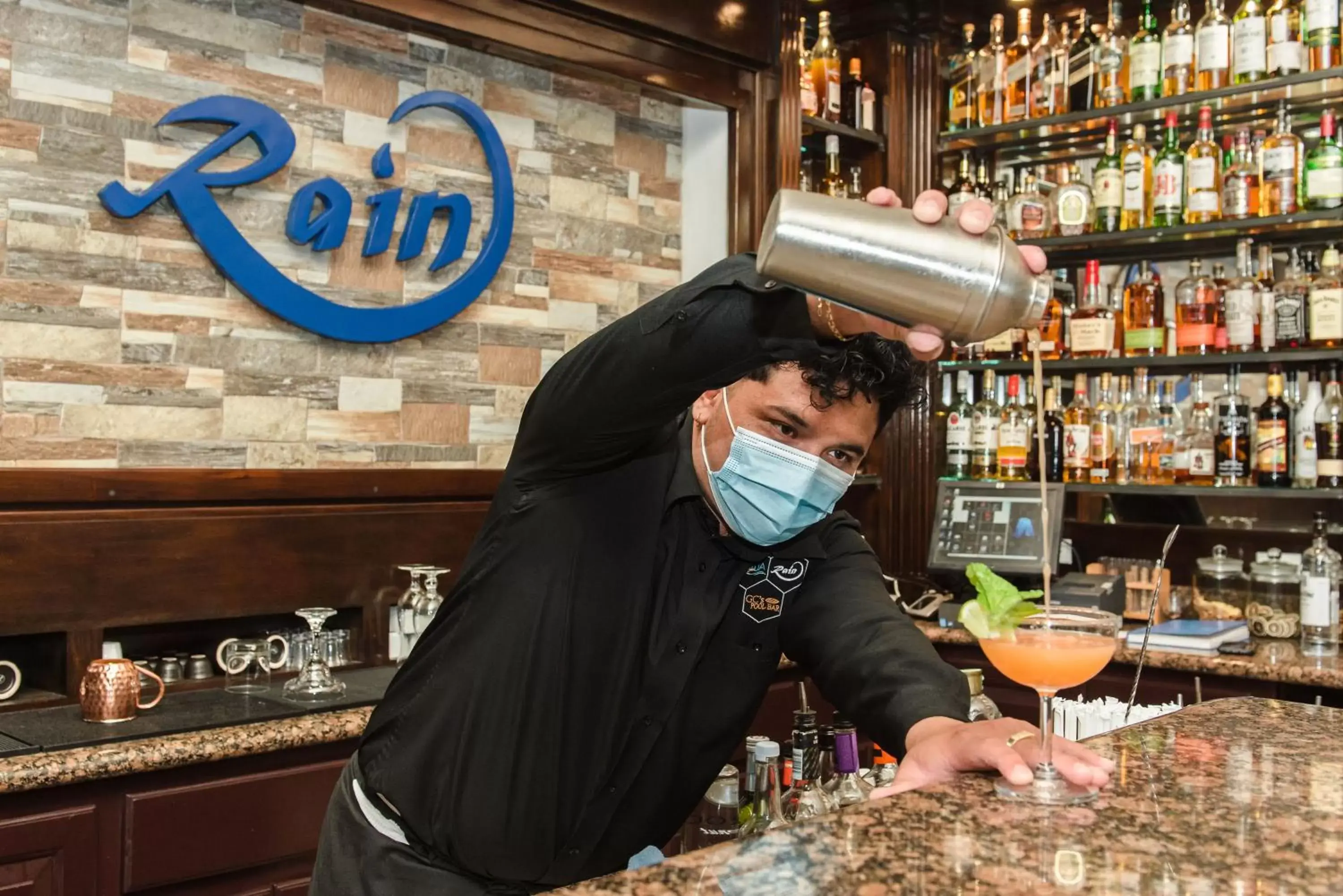 Lounge or bar in Grand Caribe Belize Lounge or bar in Grand Caribe Belize