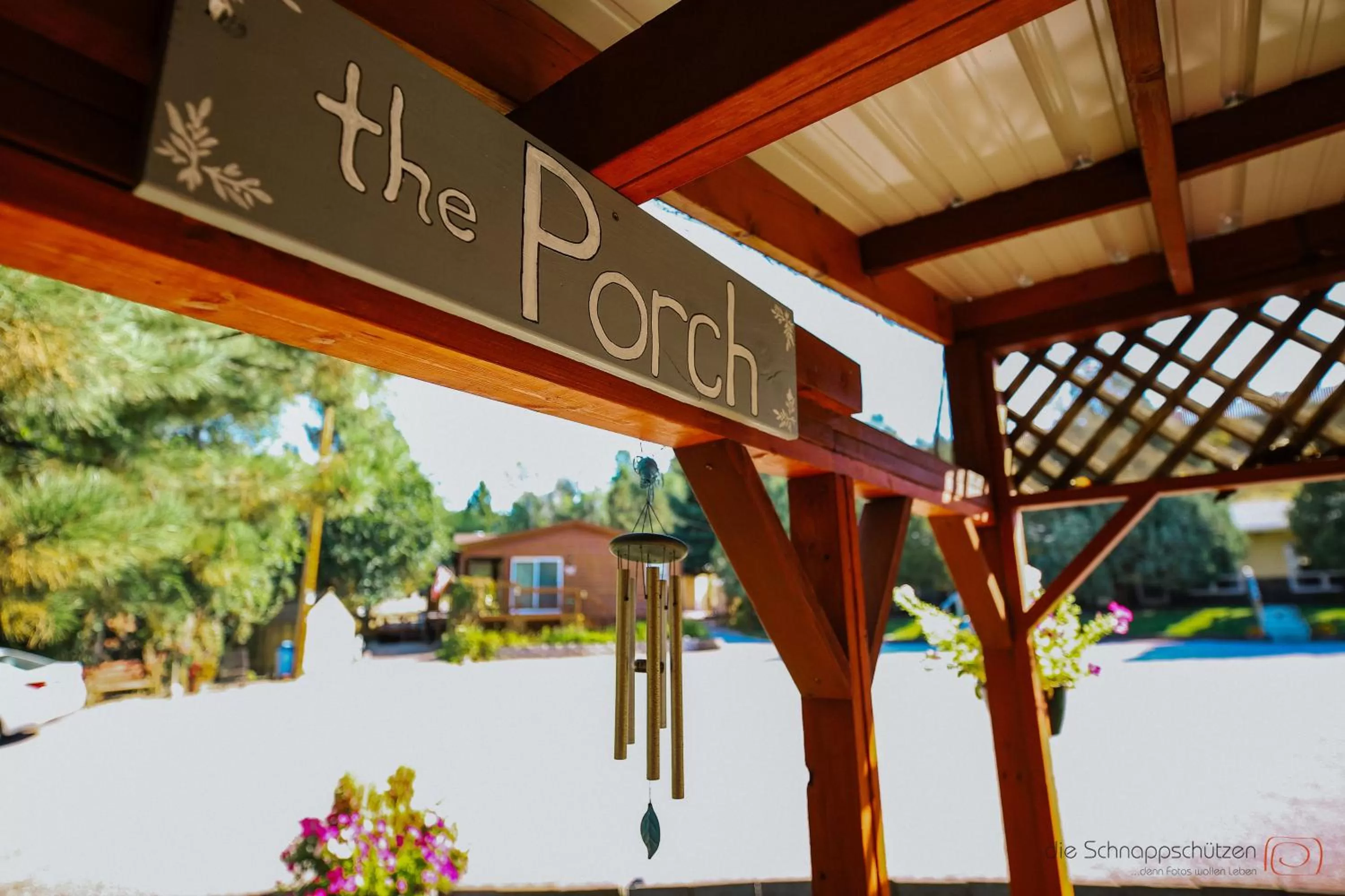 Garden view in The Pines Country Inn