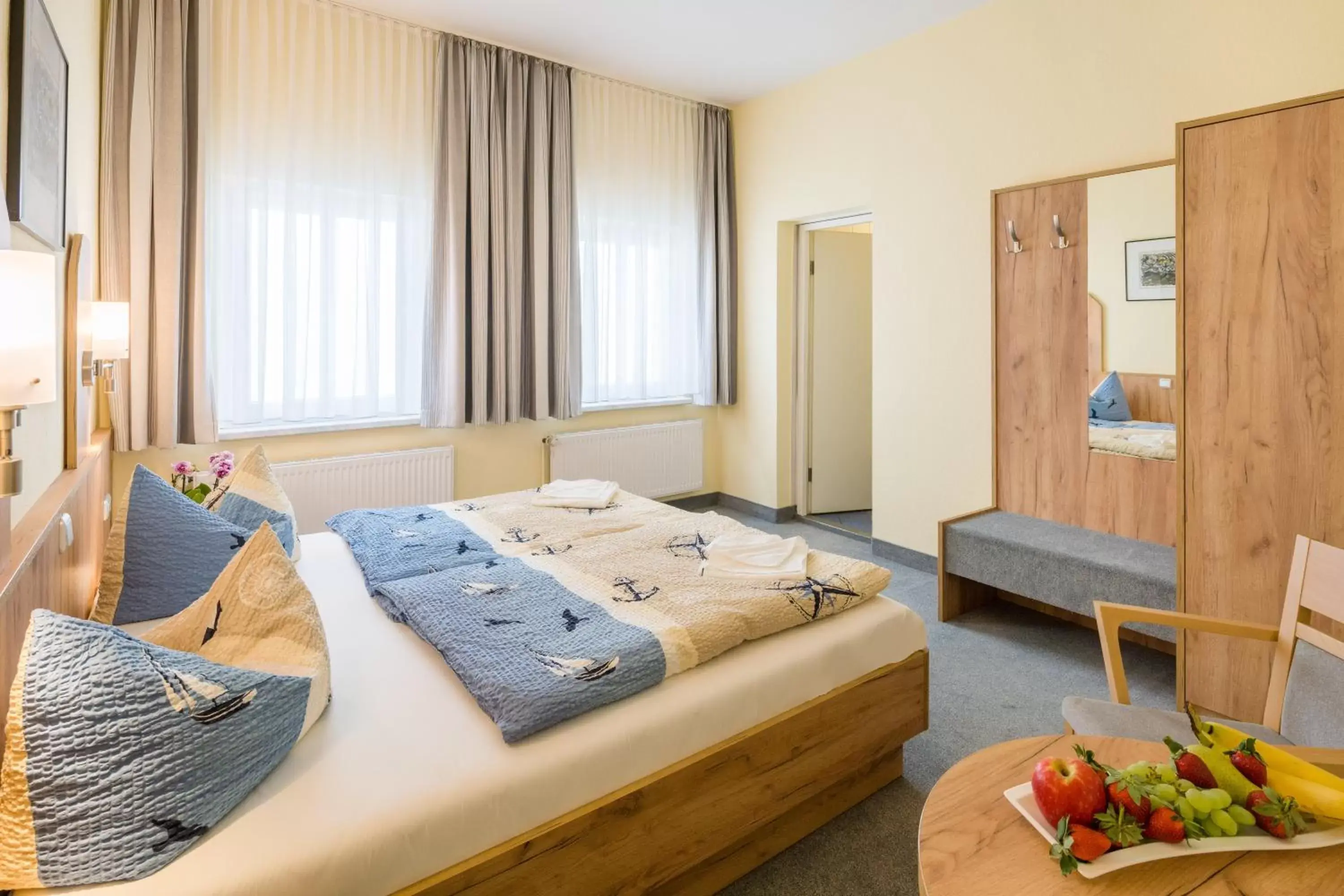 Bed in Hotel Seestern