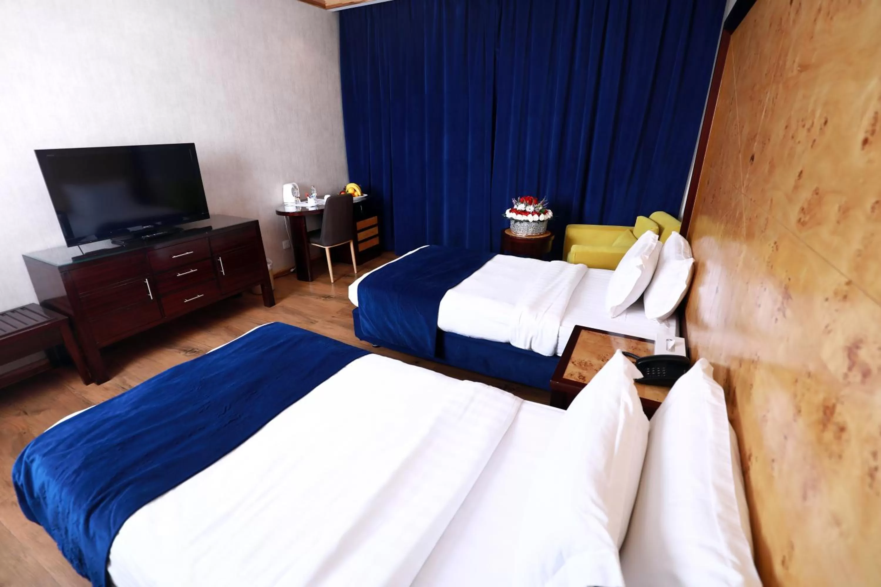 Bed in Hyatt Jeddah Continental Hotel