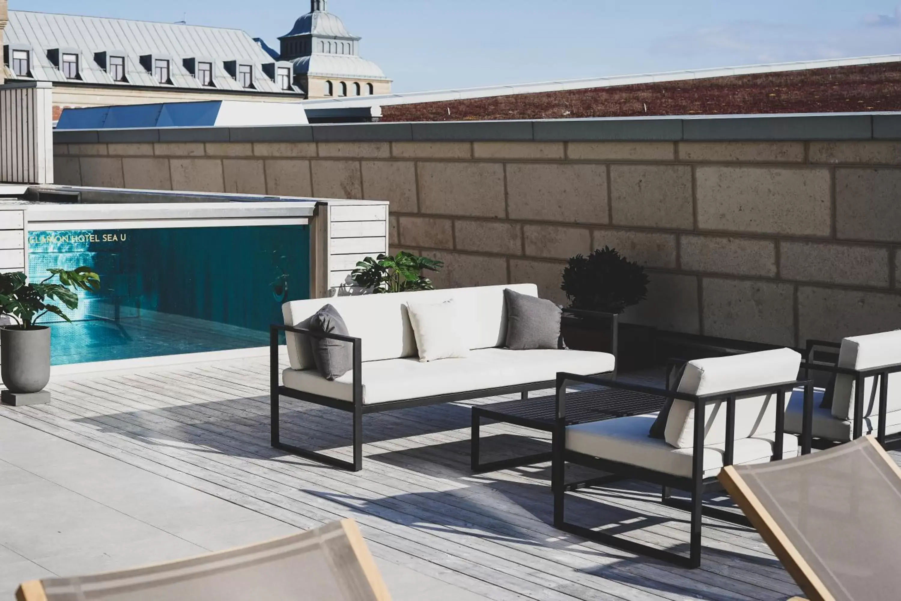 Pool view in Clarion Hotel Sea U Pool view in Clarion Hotel Sea U